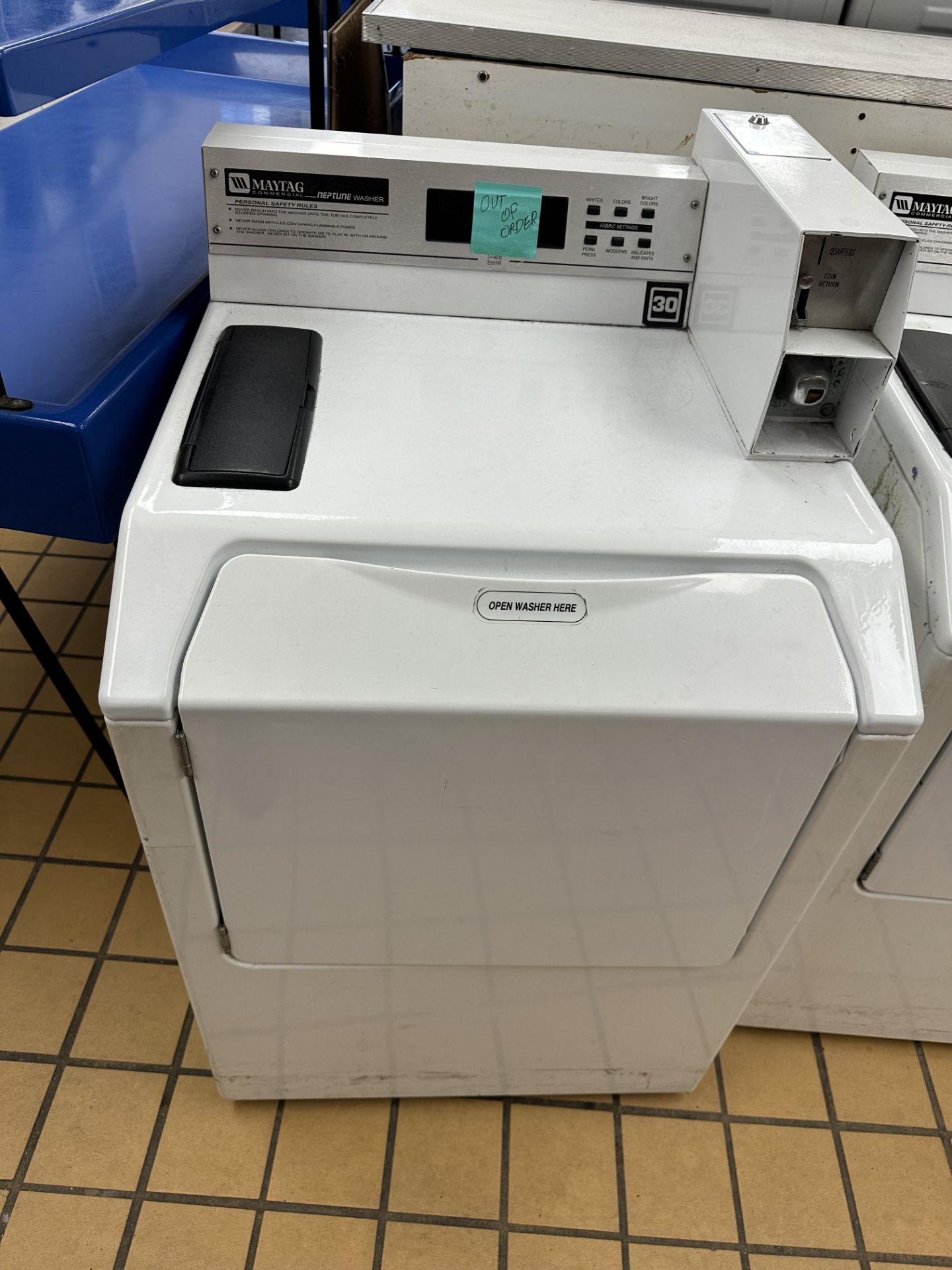 Maytag Neptune #MAH21PDDWW Commercial Washing Machine - Coin Operated (Machine #: 30)