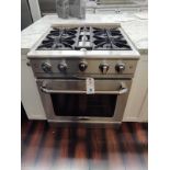 Capital #304L Mcore Series, 30" Stainless Steel LP Gas, 4 Burner Range w/Convection Oven