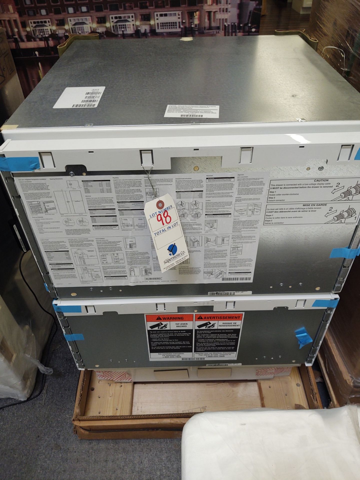 SubZero ID24R #M747570 Designer Series 2 Drawer Panel Ready Refrigerator - Image 2 of 2