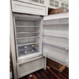 Subzero #BI-36U/0, 36"W x 84"H Refrigerator w/Freezer Drawer & Attached White Panels