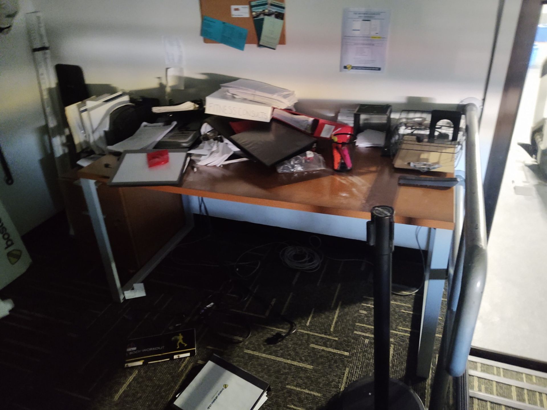 (Lot) In 1 Office C/o: (2) Desk, (1) Chairs, Storage Cabinet, Furman M-8X2, Dayton, #DA240R Amp/ - Image 2 of 3