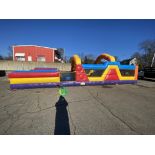 Obstacle Course Themed Bounce House w/Blower- 13 x 40, (Pics were taken 12/1 Blown up In Our Parkin