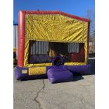 Purple/Yellow/Red w/Hoop & Slide Bounce House w/Blower - 15 x 18, (Pics were taken 12/1 Blown up In