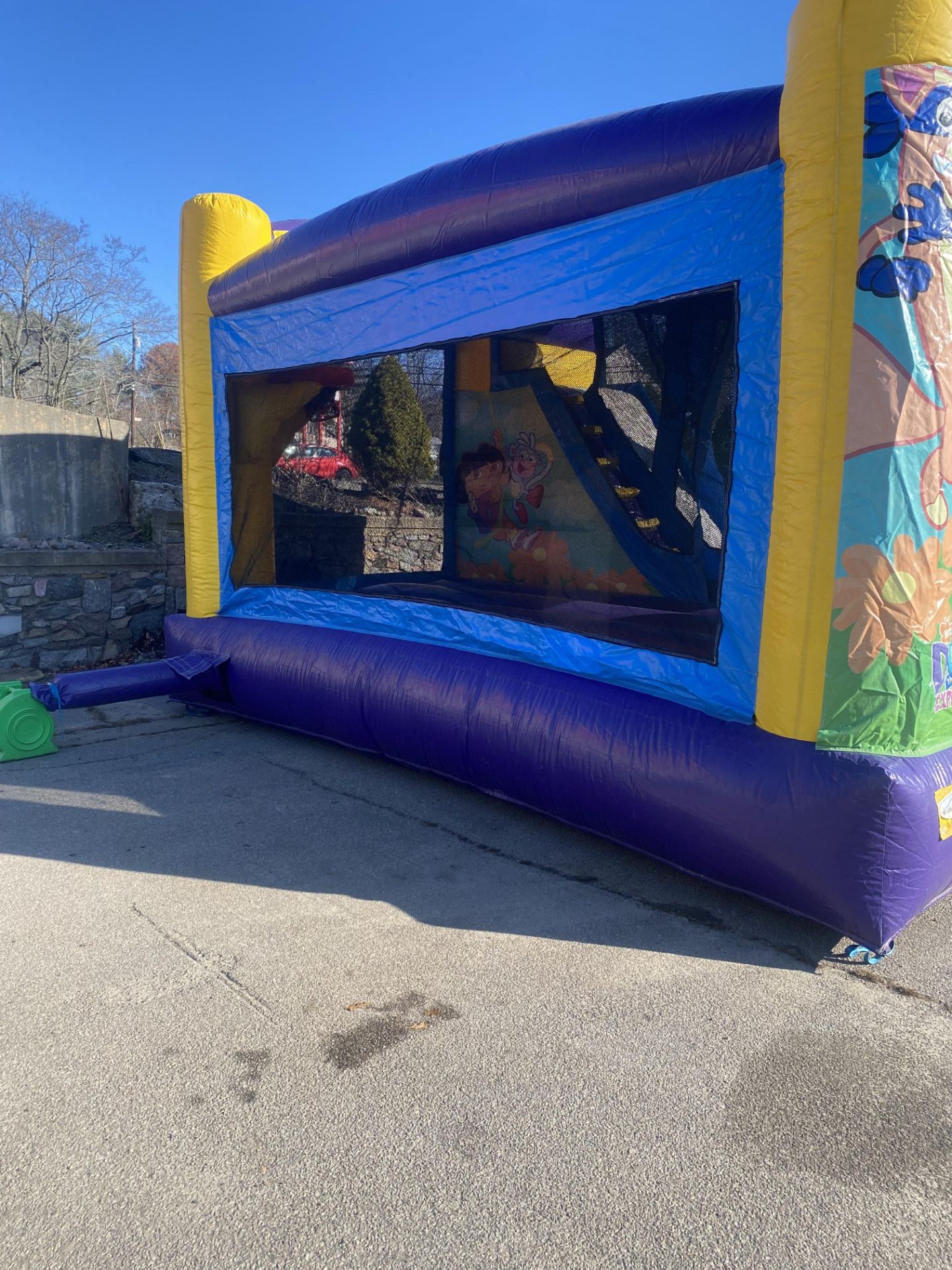 Dora & Monkey Themed Bounce House w/Blower, 15 x 18 (Pics were taken 12/1 Blown up In Our Parking Lo - Image 2 of 3