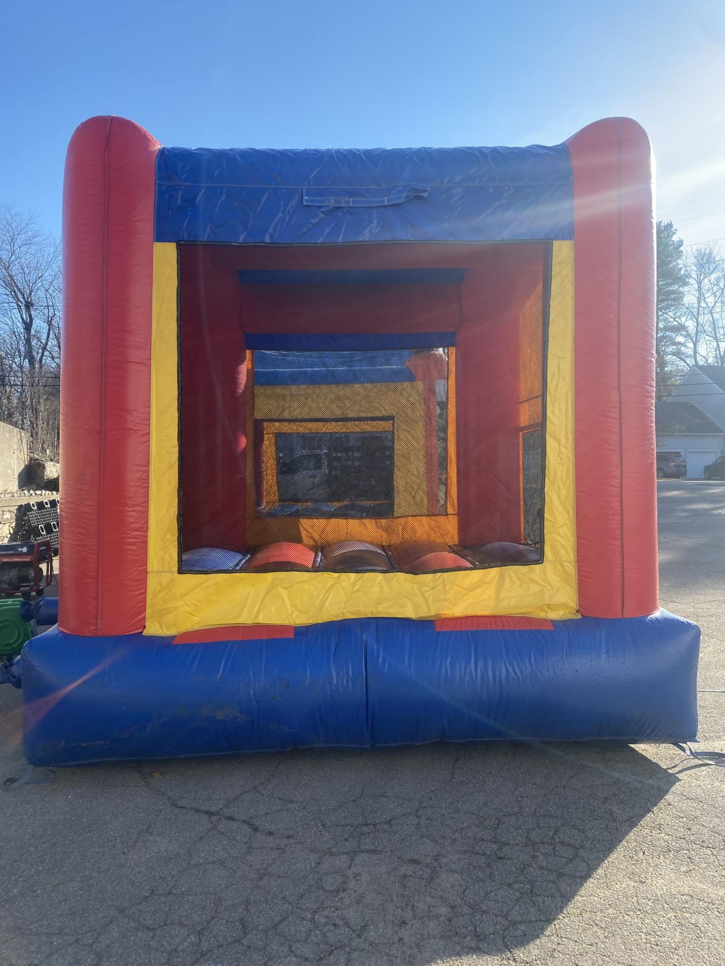 Yellow/Red/Blue Bounce House w/Blower - 13 x 13, (Pics were taken 12/1 Blown up In Our Parking Lot) - Image 2 of 2