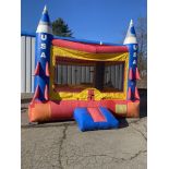 USA Rocket Themed Bounce House w/Blower - 15 x 15, (Pics were taken 12/1 Blown up In Our Parking Lo