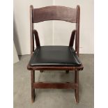 (13) Wood Folding Stackable Chairs (BEING SOLD BY THE PIECE)