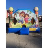 Dora Themed Bounce House w/Blower - 15 x 15, (Pics were taken 12/1 Blown up In Our Parking Lot)