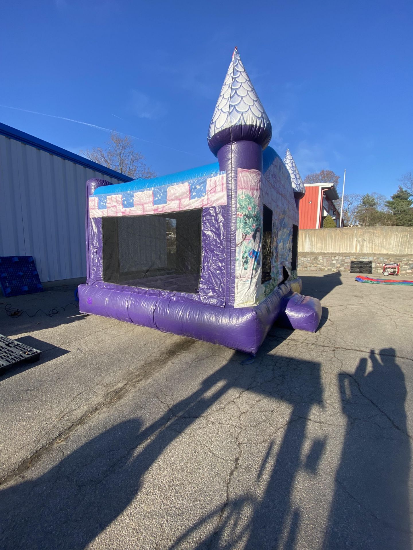 Disney Princess Themed Bounce House w/Blower, 15 x 15,(Pics were taken 12/1 Blown up In Our Parking - Image 2 of 2