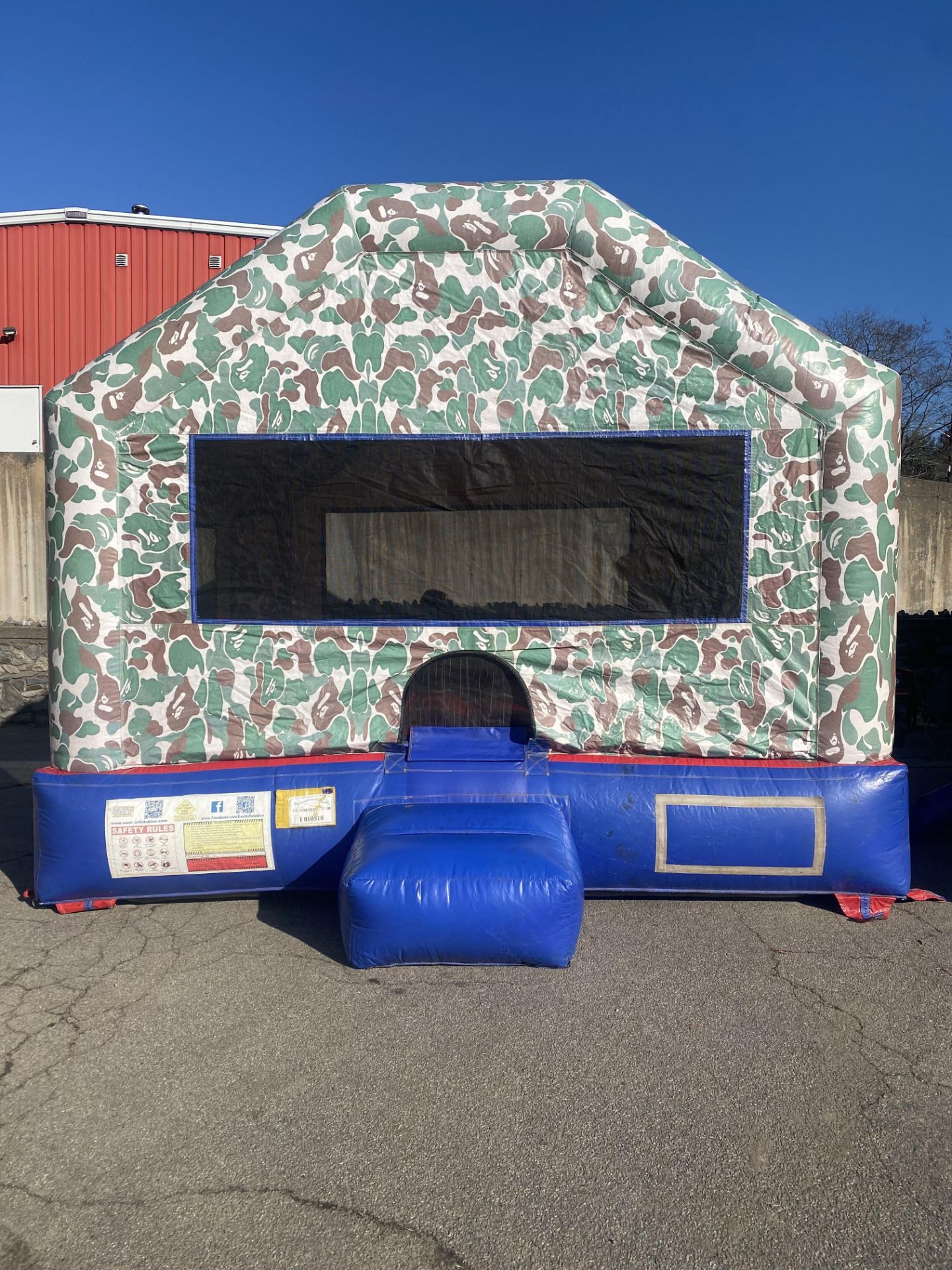 Camouflage Themed Bounce House w/Blower - 15 x 15 (Pics were taken 12/1 Blown up In Our Parking Lot)