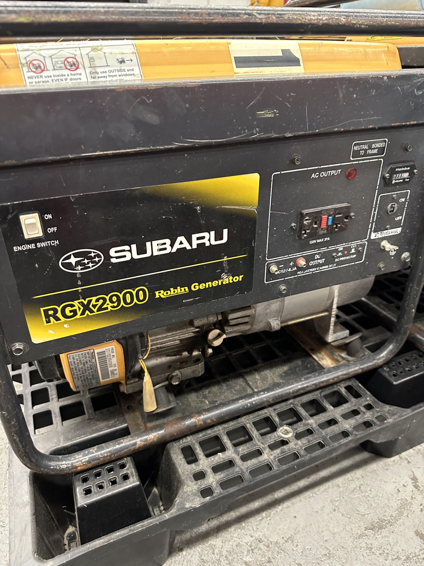Subaru # RGX2900 Generator, 1229 Hrs., 20 Amp, Max output 2.9KVA - Image 3 of 3