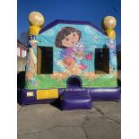 Dora & Monkey Themed Bounce House w/Blower, 15 x 18 (Pics were taken 12/1 Blown up In Our Parking Lo