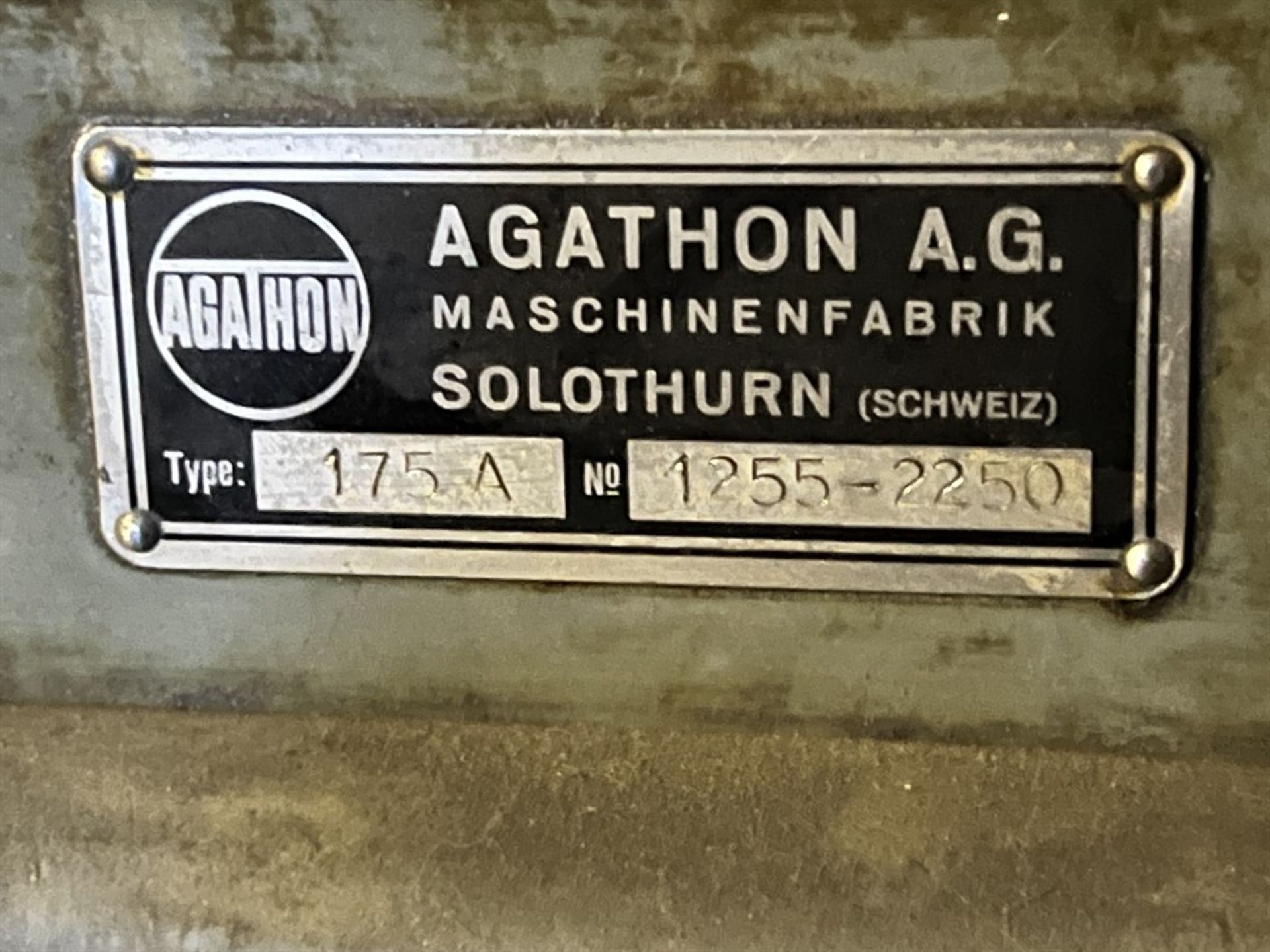 AGATHHON 175A Tool Grinder, s/n 1255-2250 - Image 5 of 5