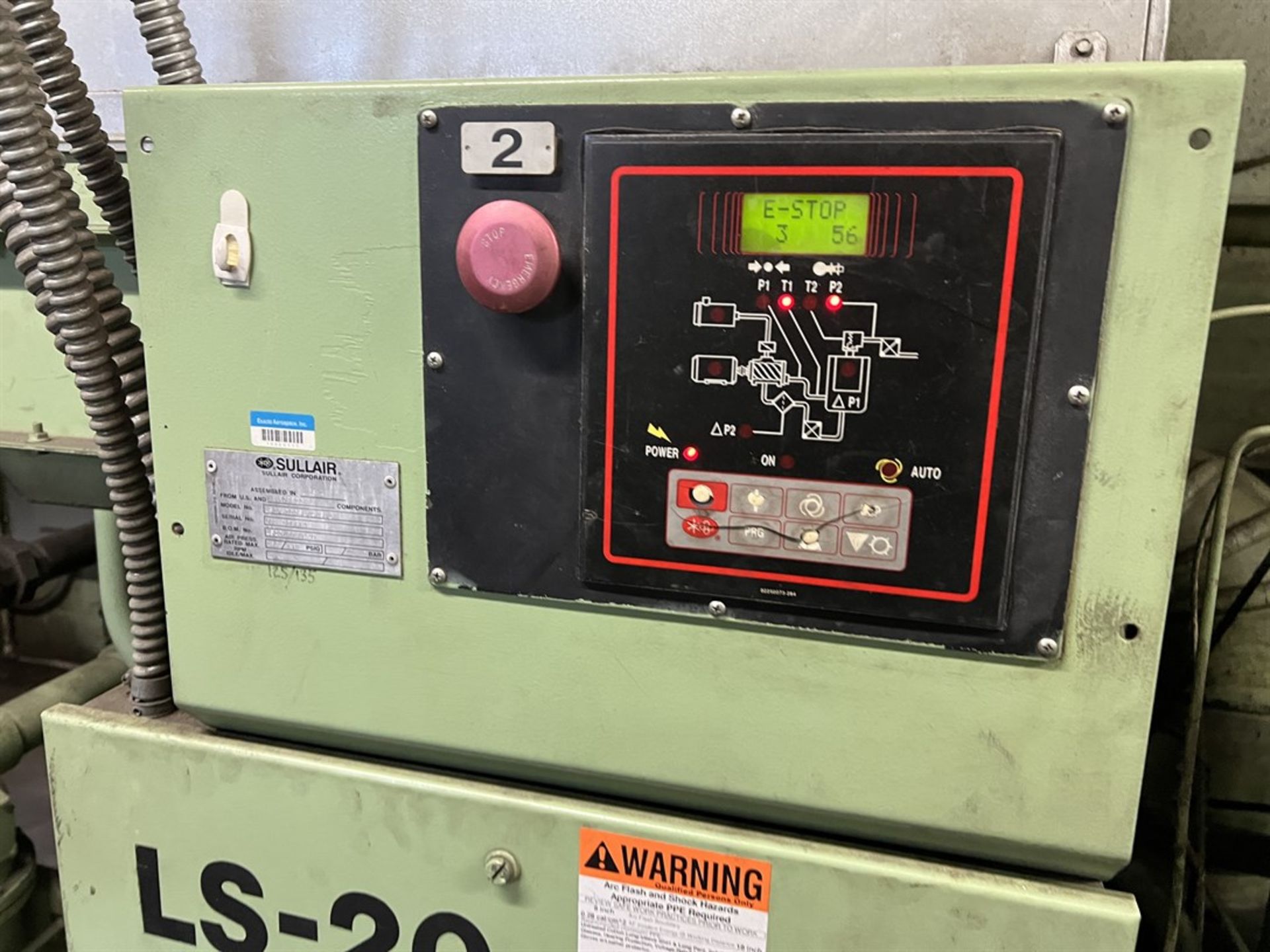SULLAIR LS20- 100 SL/A/SUL 100 HP Air Compressor, s/n 003-126614, 100/110 PSIG - Image 5 of 6