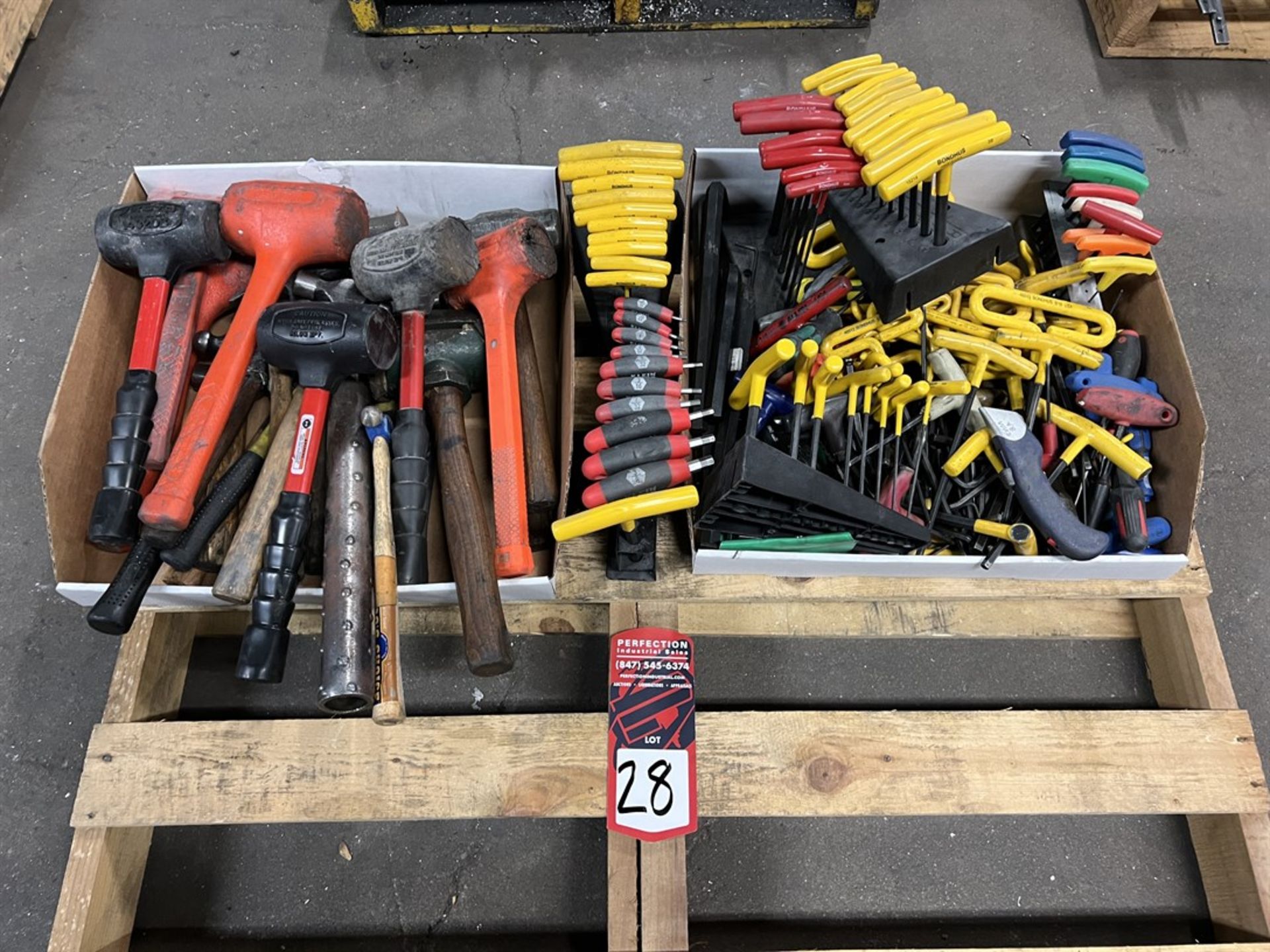 Lot of Assorted T-Handles, Ball Peen Hammers, and Dead Blows