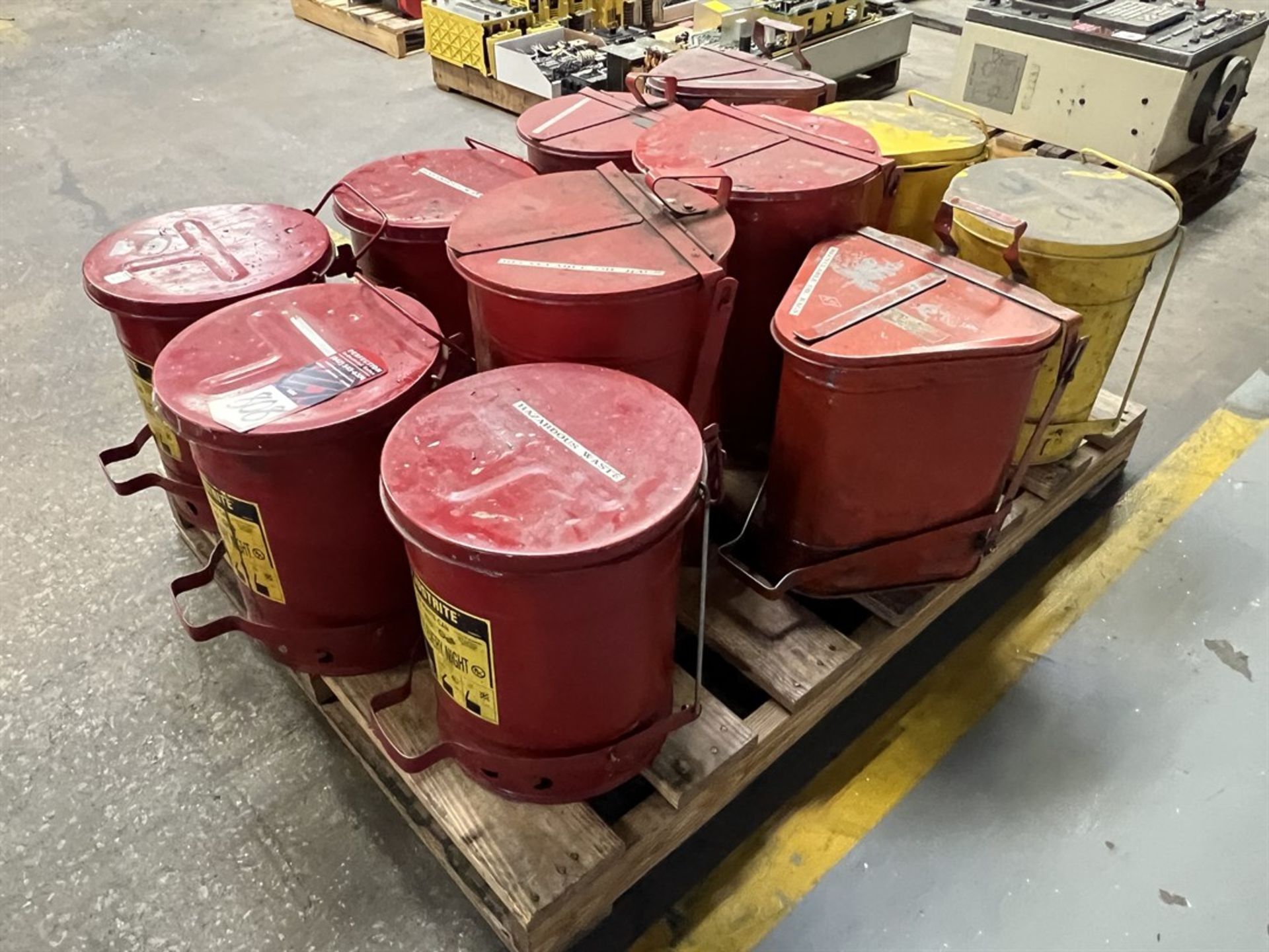 Lot of Safety Oily Waste Cans