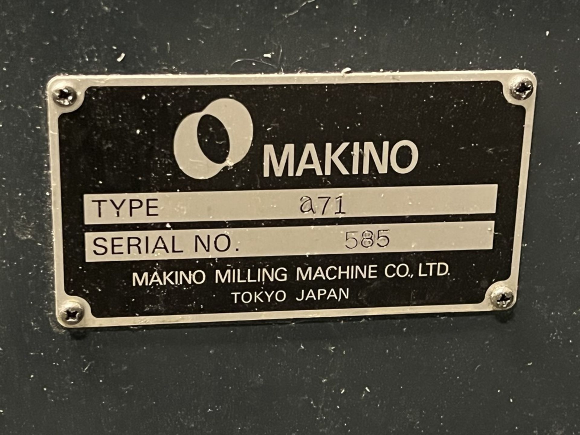 MAKINO a71 4-Axis Horizontal Machining Center, s/n 585, w/ PROFFESSIONAL 5 Control, 28.7”X, 28.7”Y, - Image 13 of 13