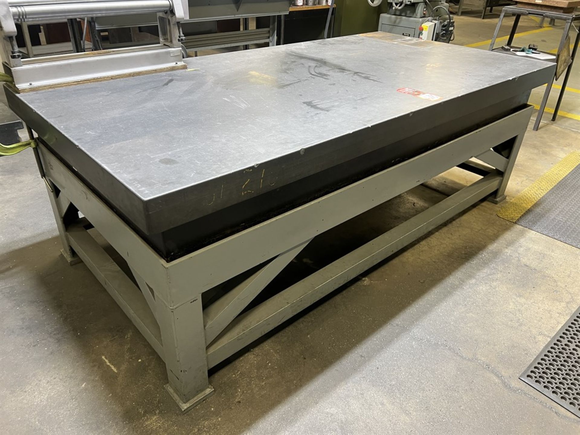 Double Edge Granite Surface Plate, 48" x 96" x 12", on Steel Base