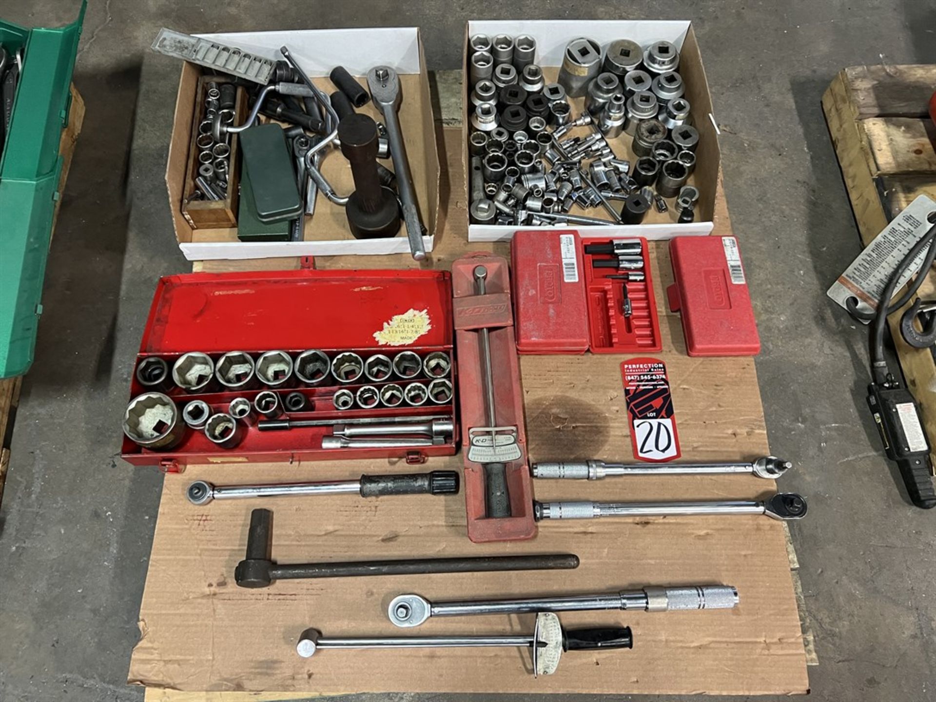 Lot of Assorted Sockets, Ratchets, and Torque Wrenches