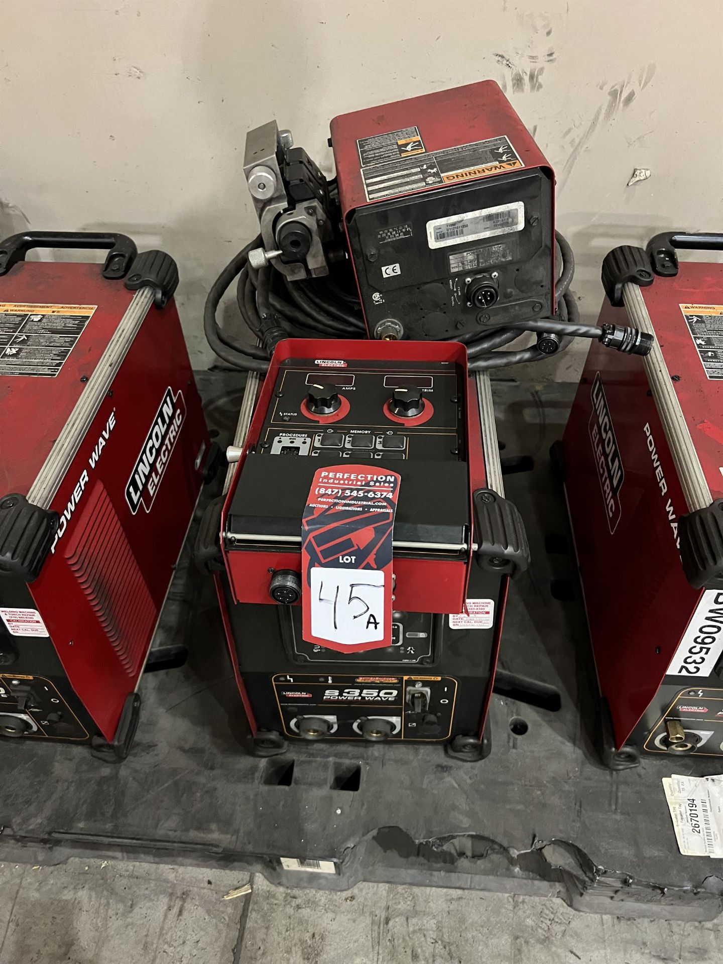 Lincoln S350 Power Wave Welder s/n U1150301712 with Lincoln 10M Feed and Control (Located at 7300