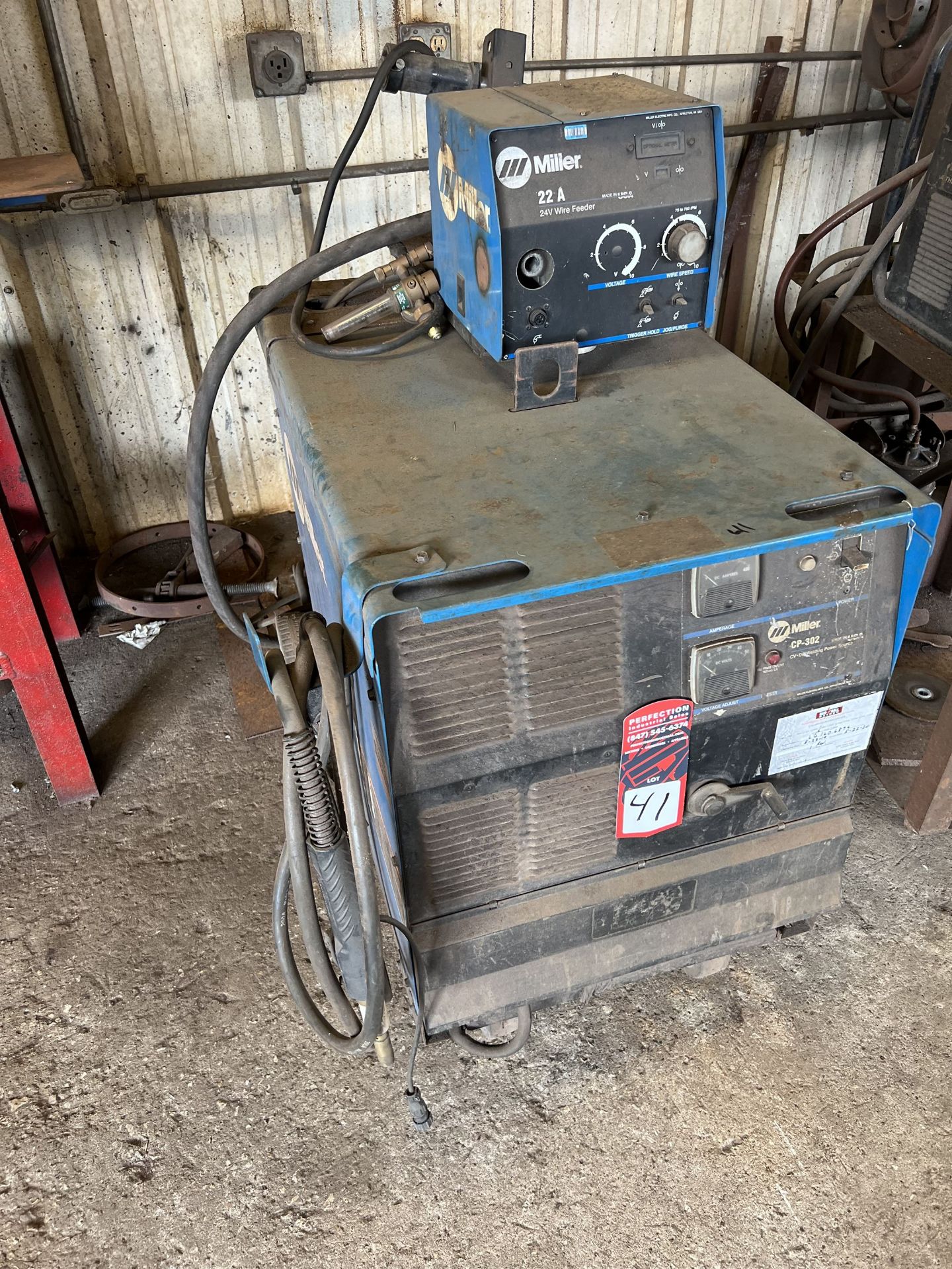 Miller CP-302 Welder s/n LG160687C with Miller 22a Feed