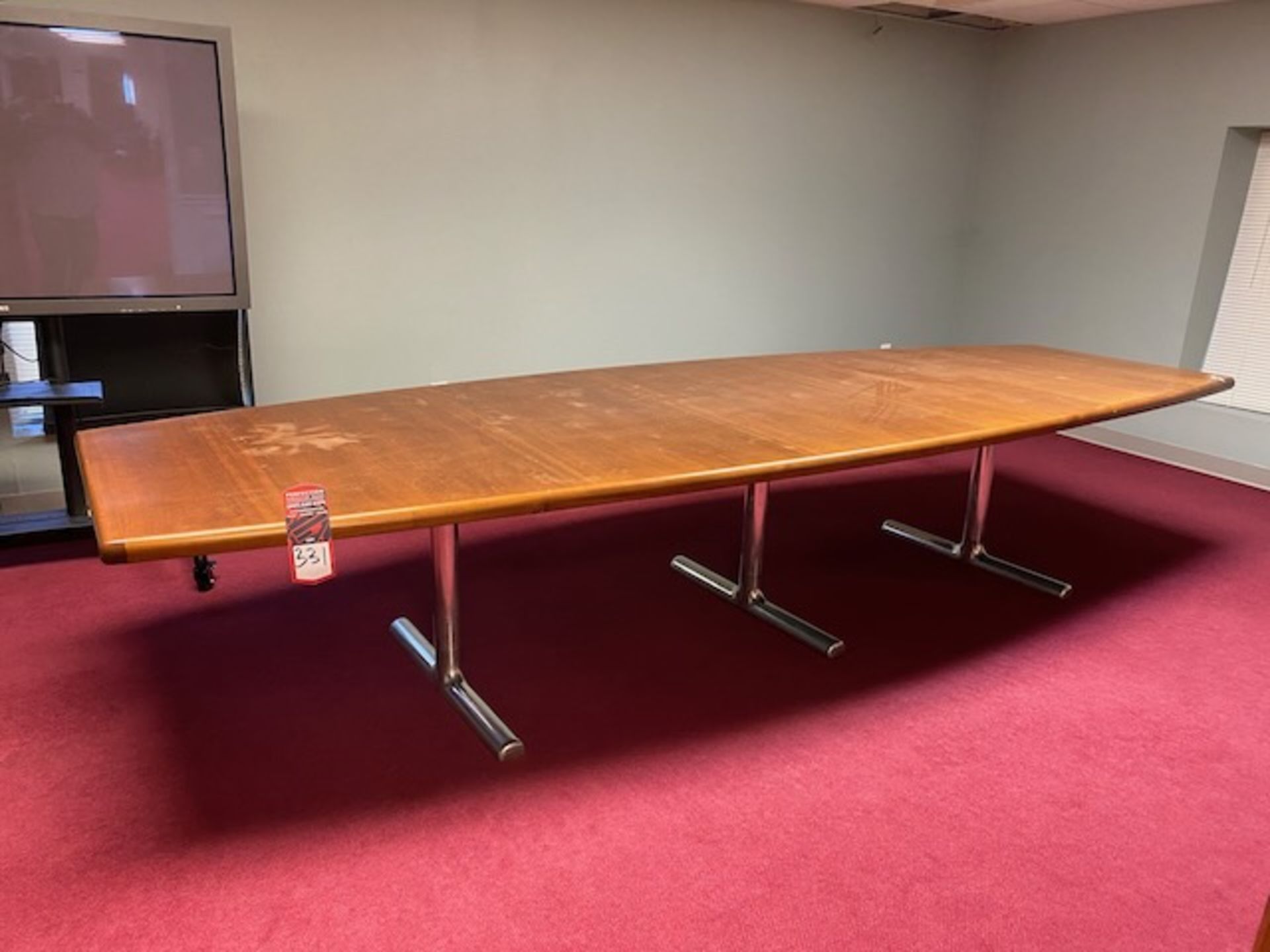 Conference Room Table 48" x 12'4" W/ credenza