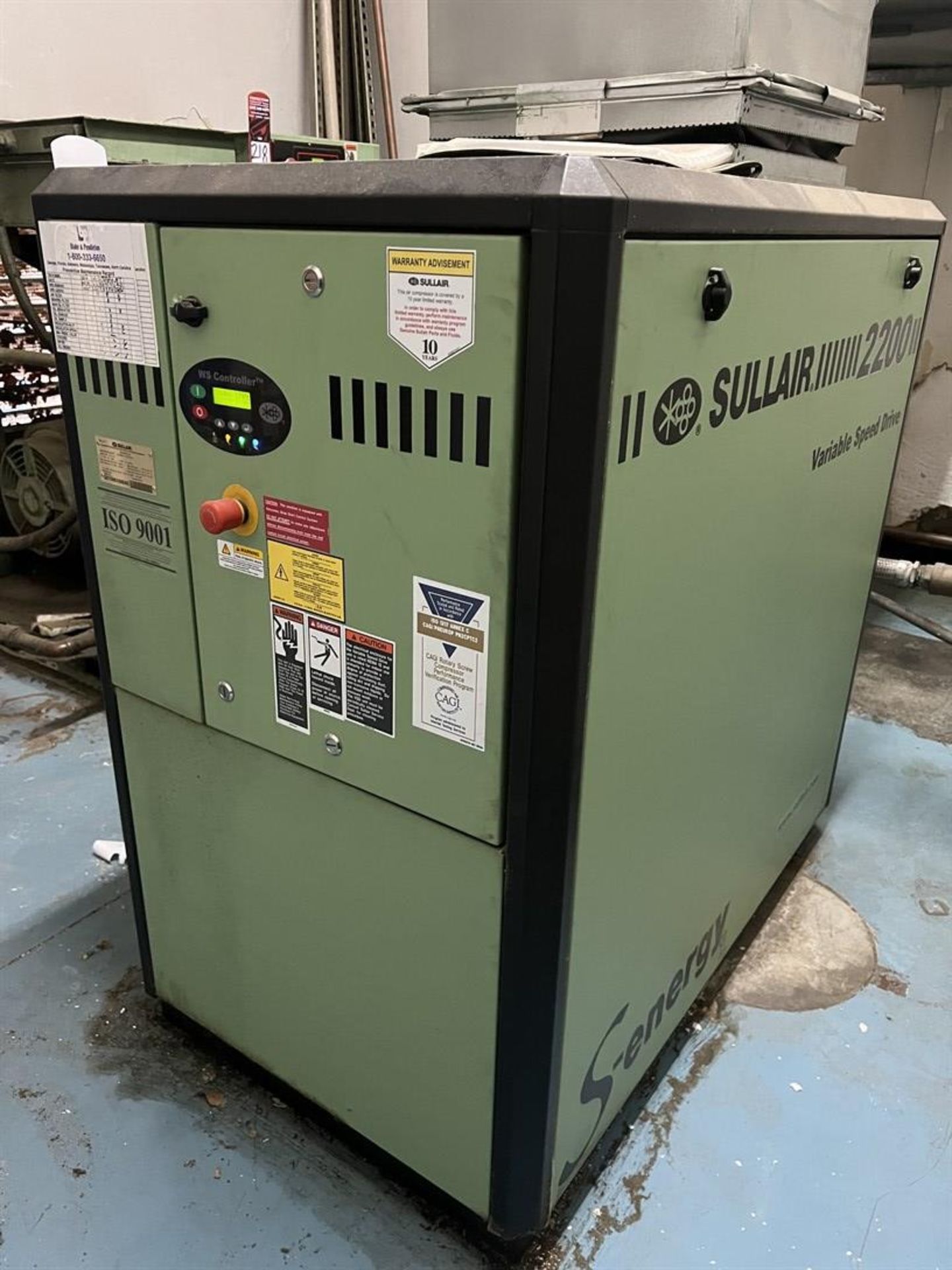 2015 SULLAIR 2200 Series 2212V 34 HP Variable Speed Air Compressor, s/n 201506180045, 175/185 PSI - Image 2 of 5