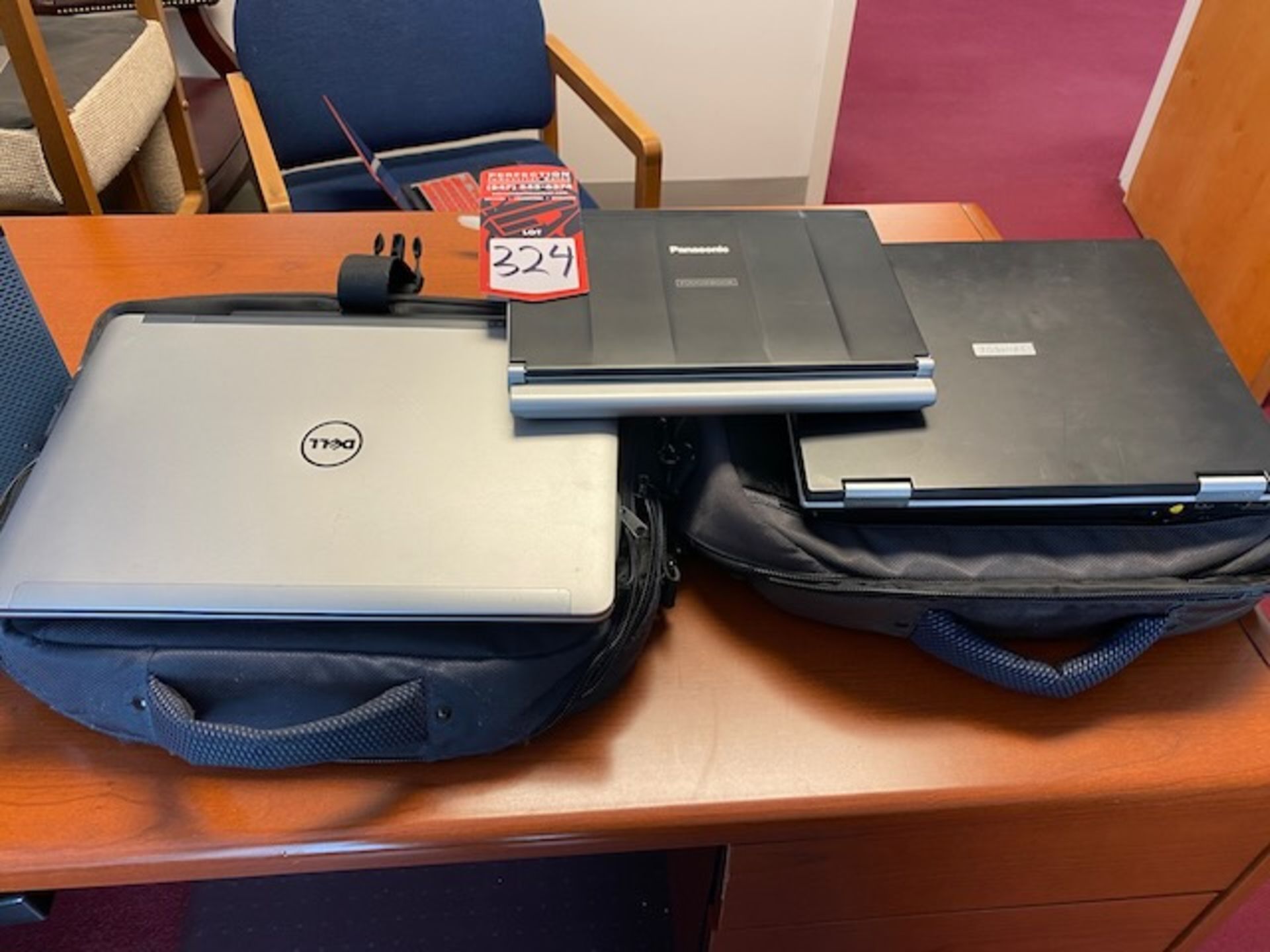 3 Laptops - Dell , Panasonic, Toshiba.