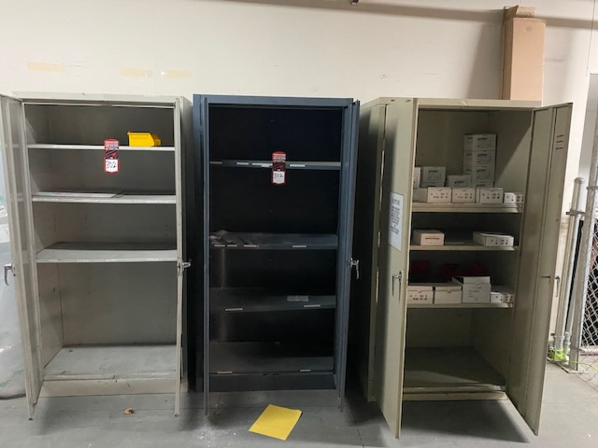 (3) Two door storage cabinets (upstairs) - Image 2 of 2