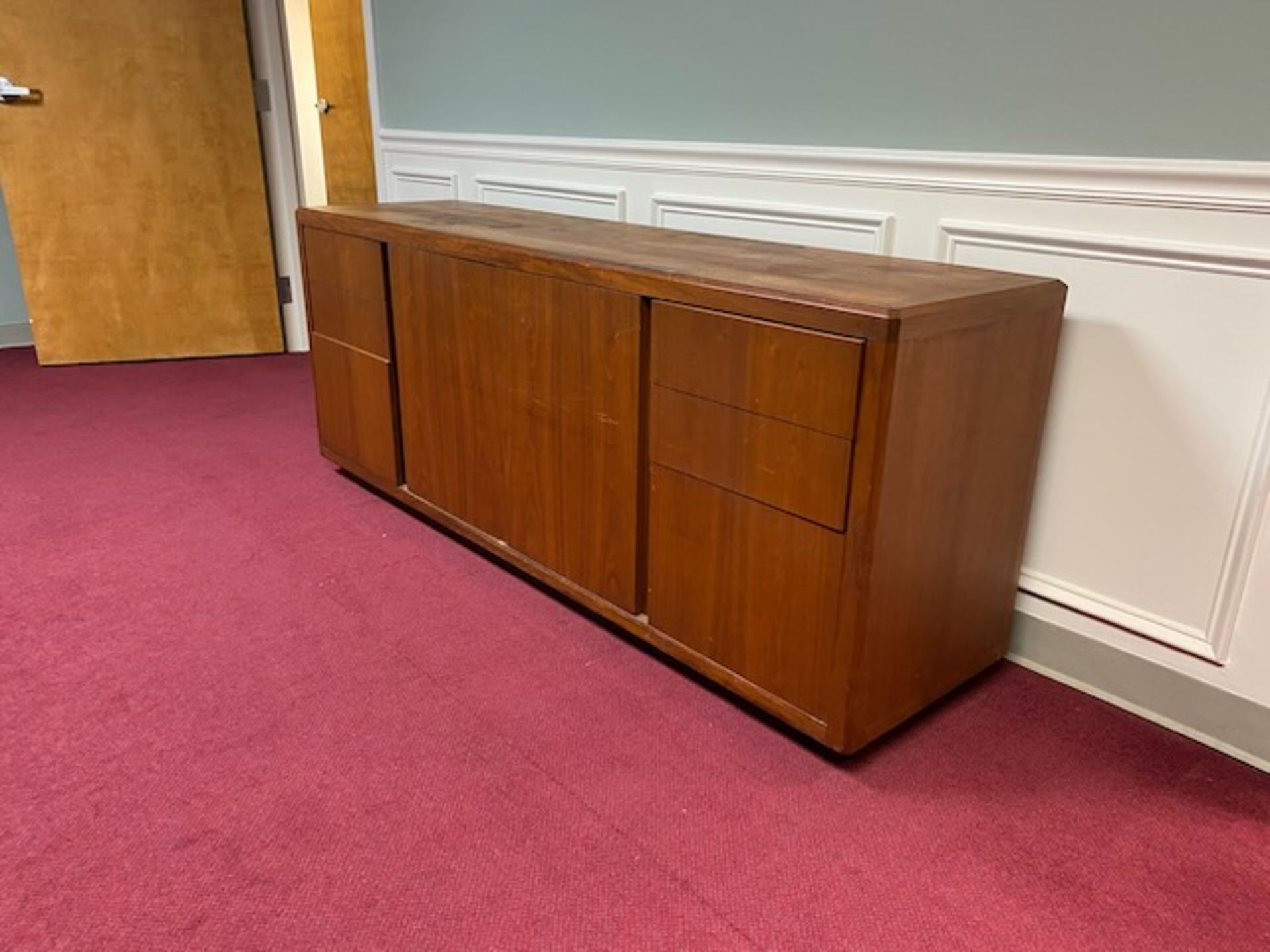 Conference Room Table 48" x 12'4" W/ credenza - Image 2 of 2