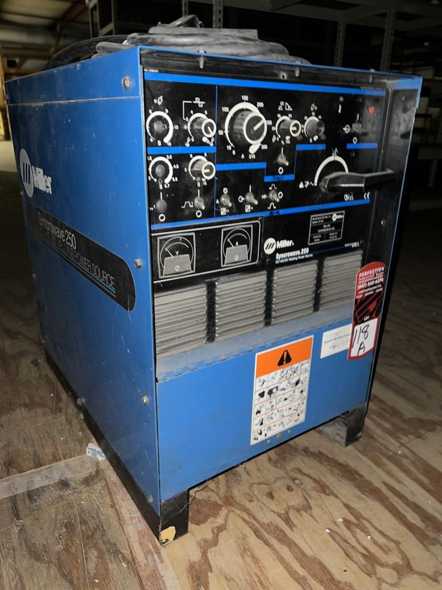 Miller Syncrowave 250 CC.AC/DC Welding Source (no cables or leads) located upstairs - Image 2 of 3