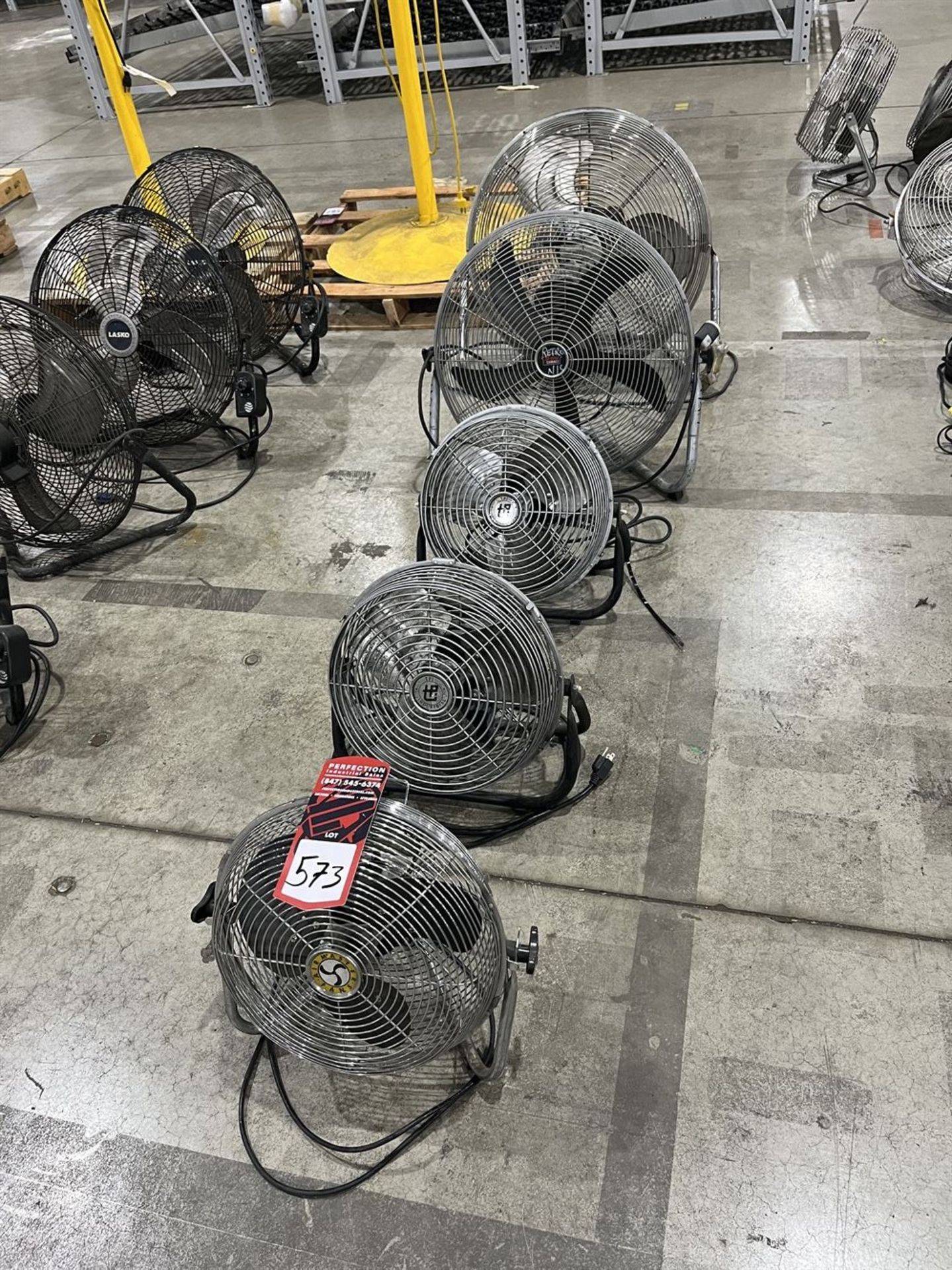 Lot of (5) Assorted Fans