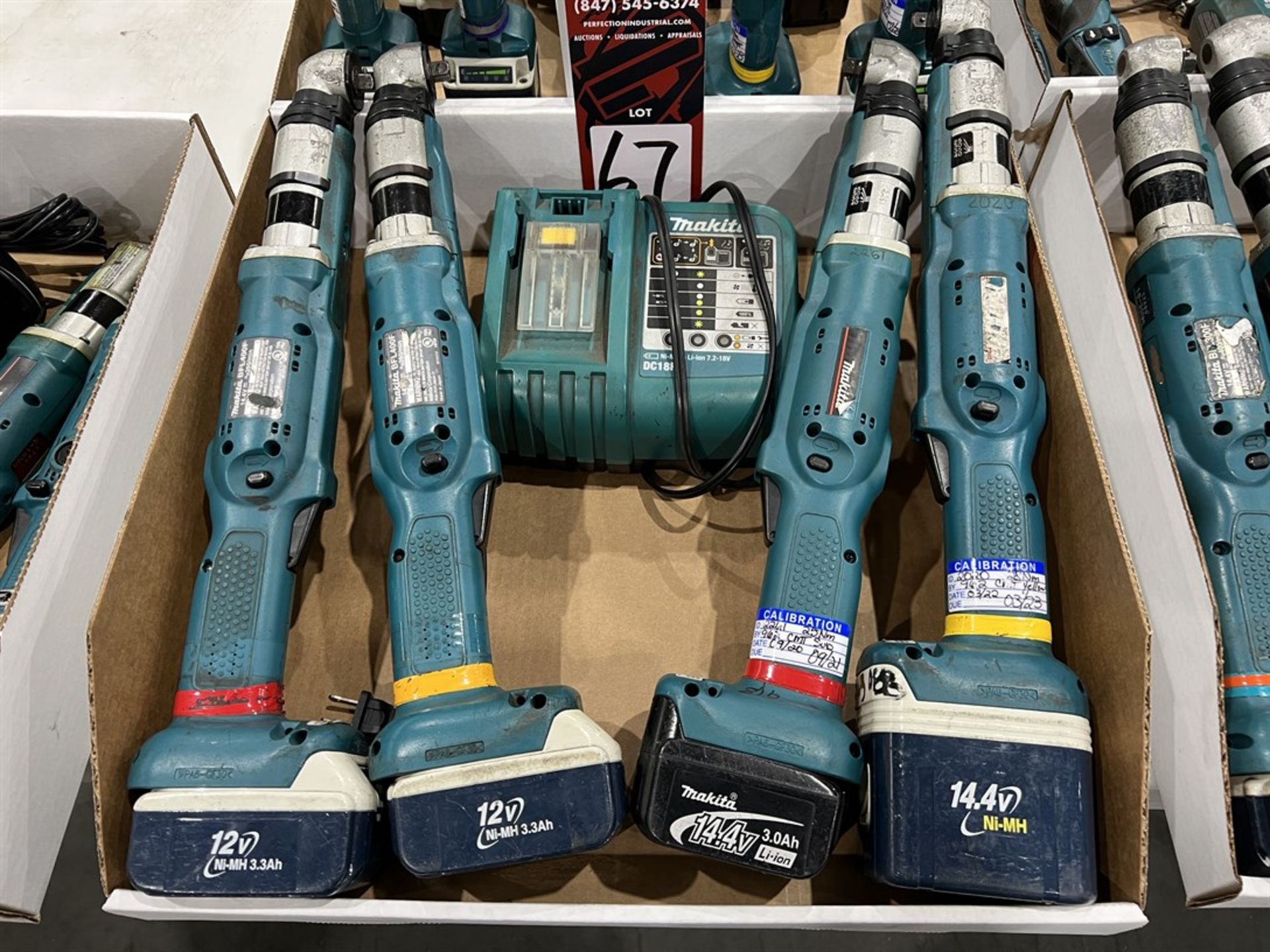 Lot of (4) MAKITA 3/8" Drive Cordless Impact Guns