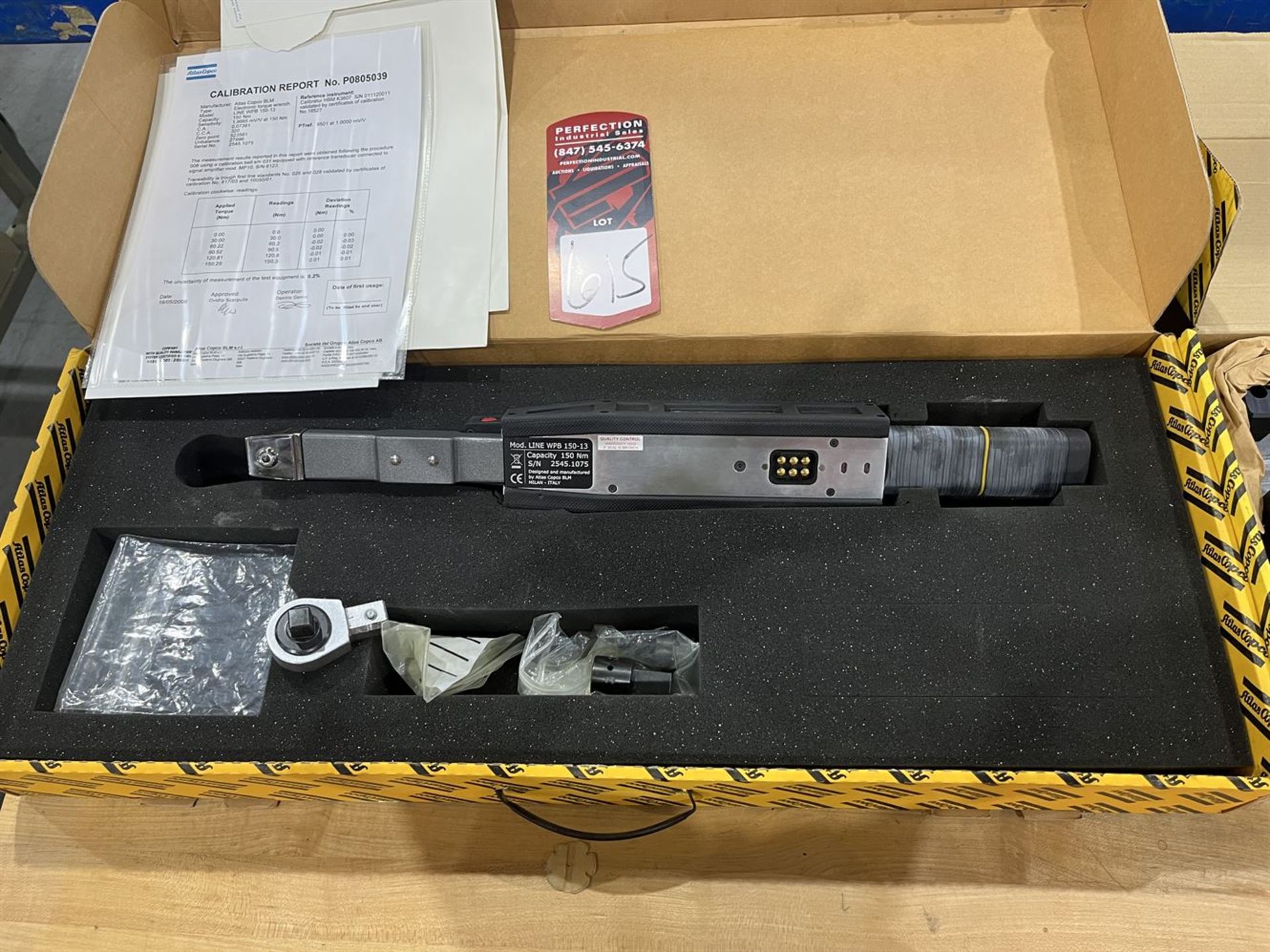 Atlas Copco BLM Electric Line Wrench w/Charger Model #-LINE WPB 150-13 Capacity 150 Nm - Image 2 of 3