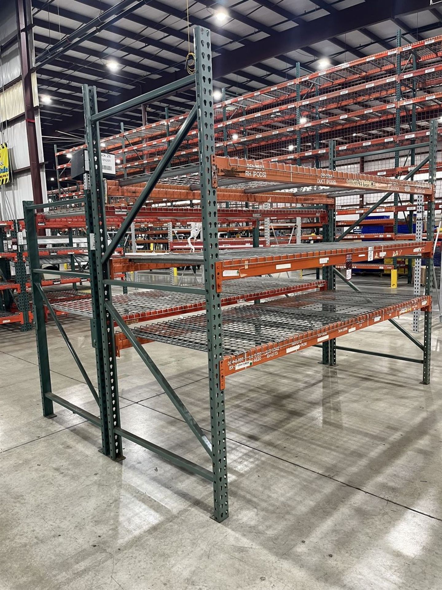 Lot of (2) Pallet Racks (1) 112" X 4' X 8' (1) 112" X 4' X 6'