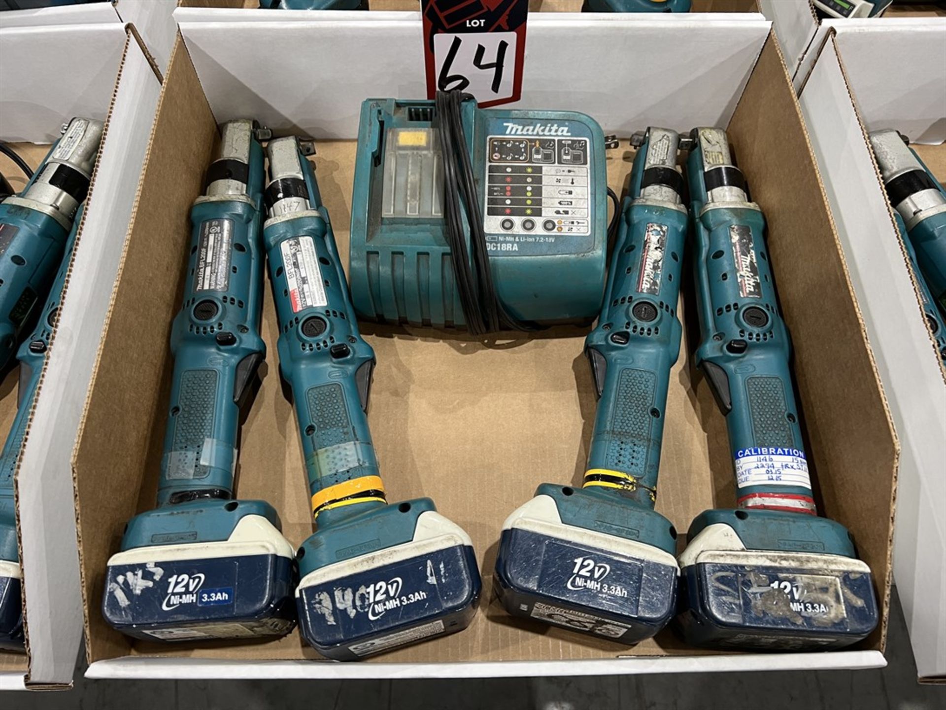 Lot of (4) MAKITA 3/8" Drive Cordless Impact Guns