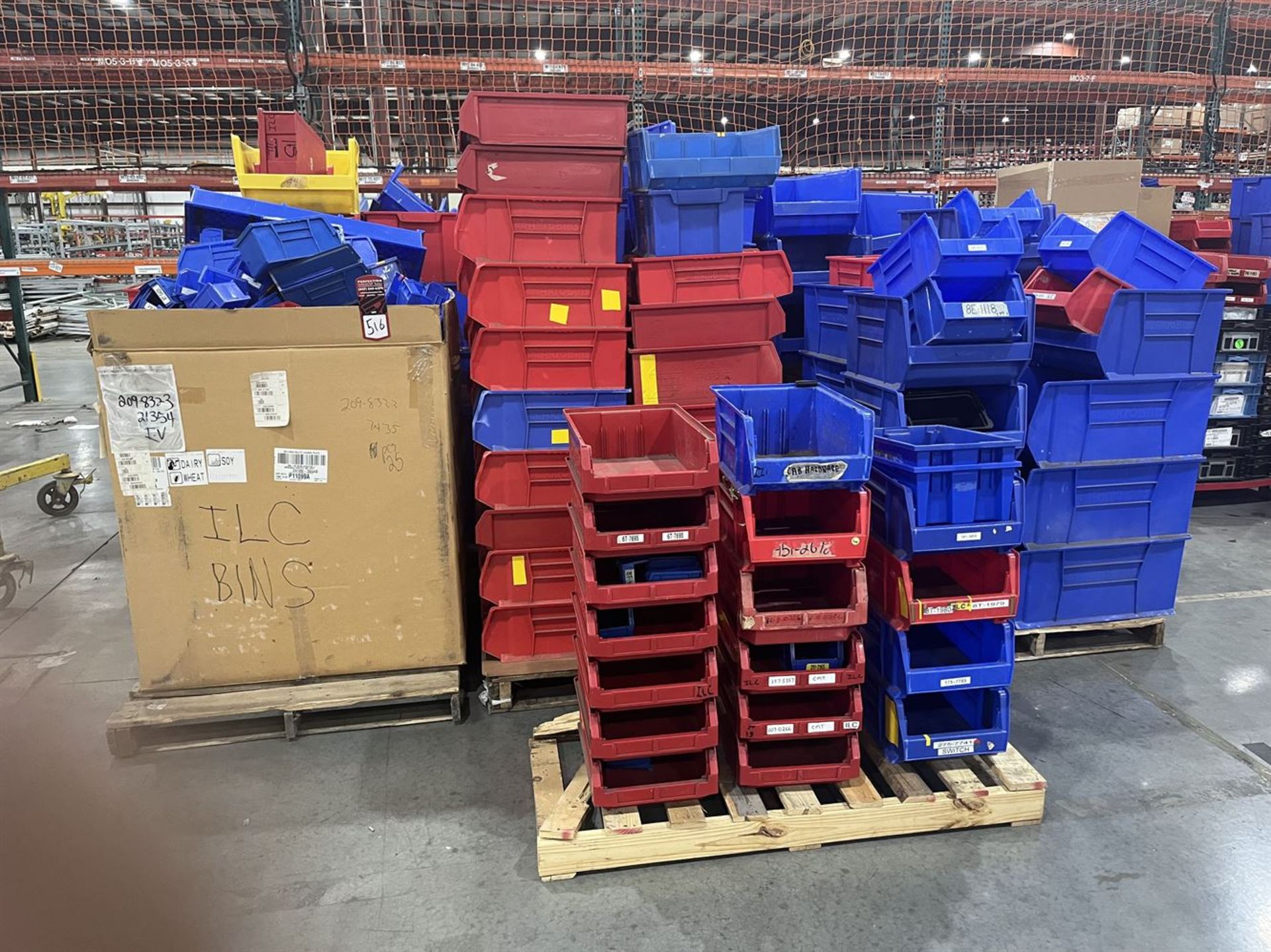 Large Lot of 7 Pallets of Assorted AkroBins