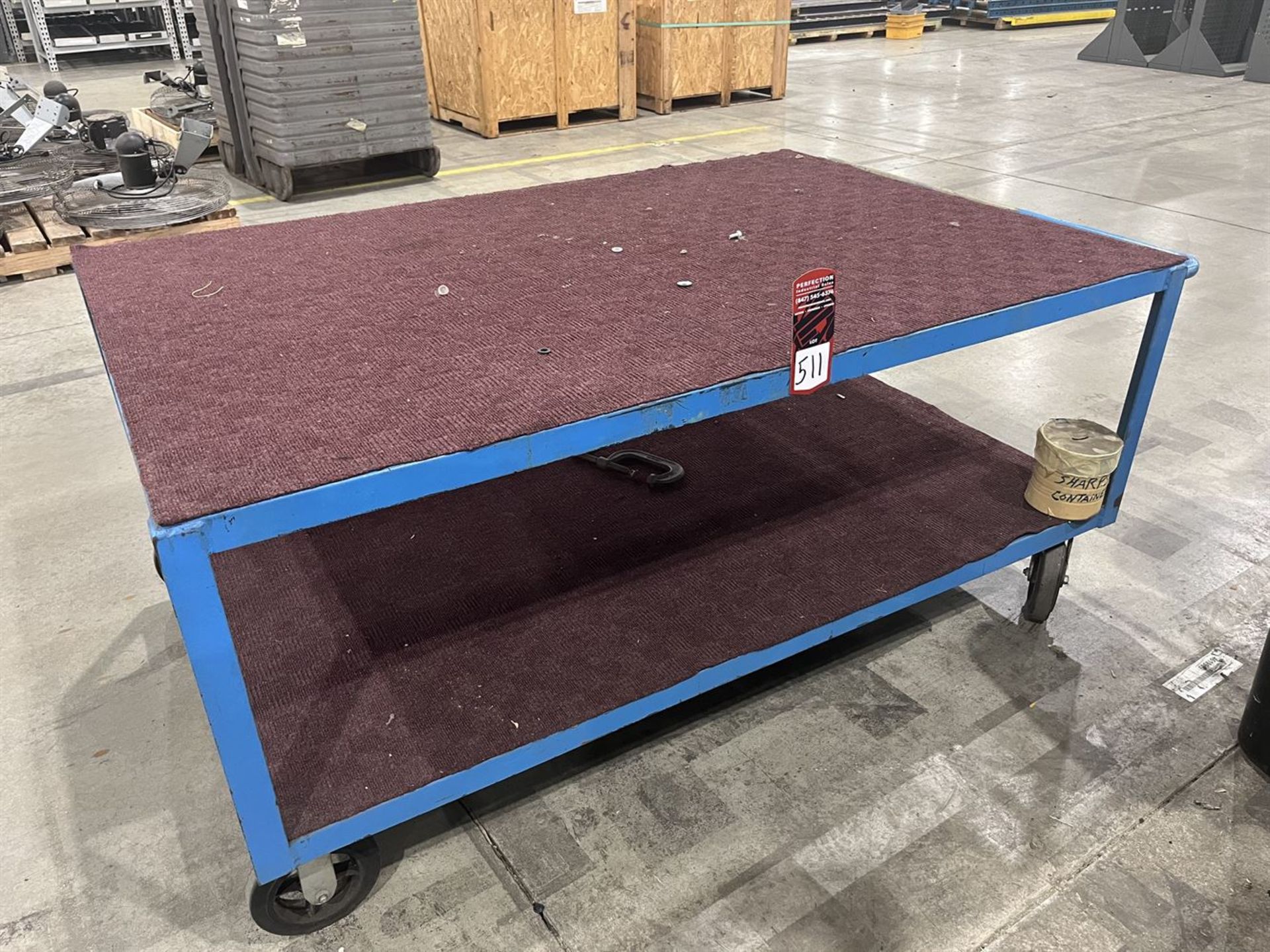 Heavy Duty Steel Rolling Table 48" X 72"