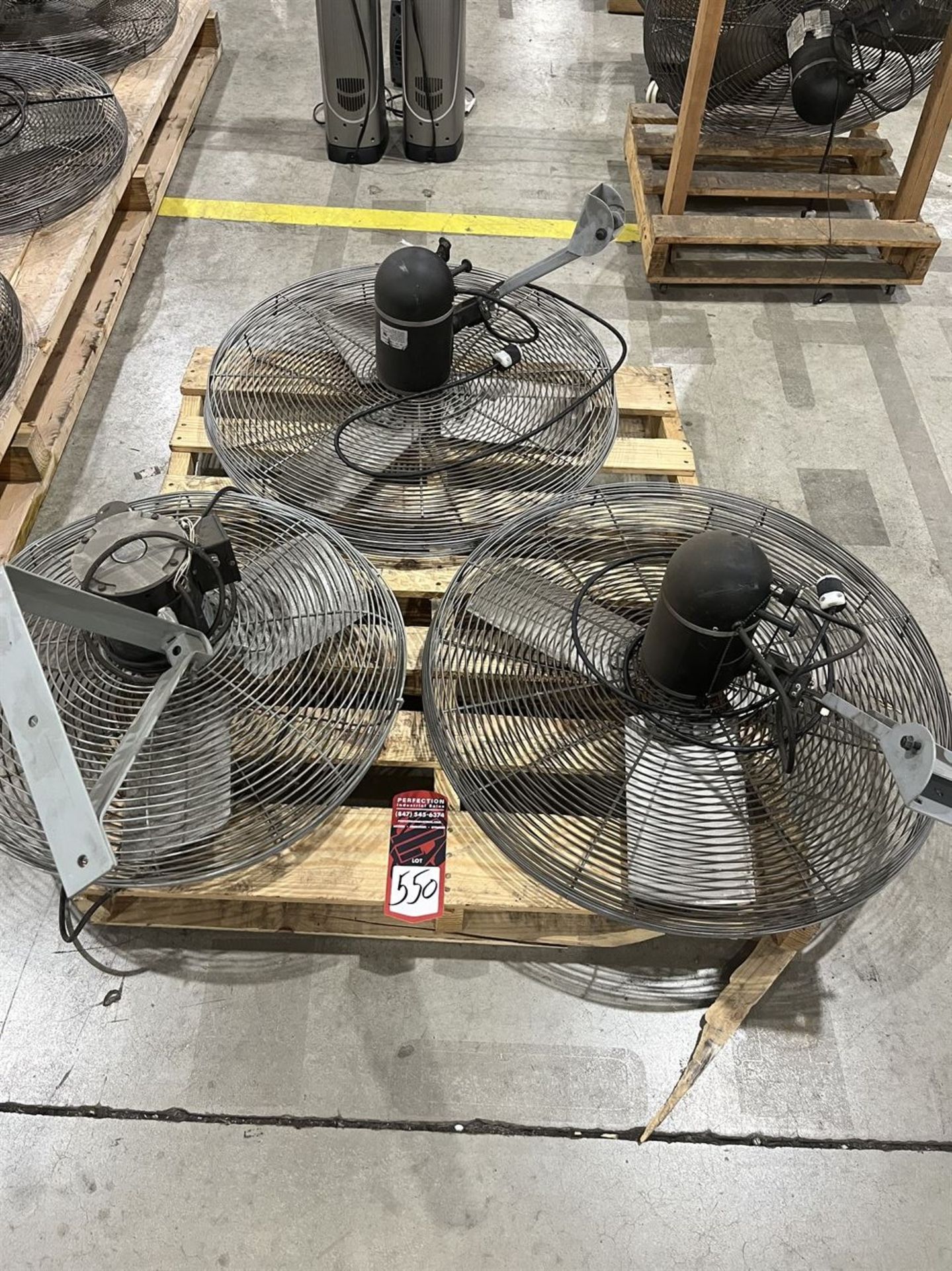 Pallet of 3 Wall Mount Fans