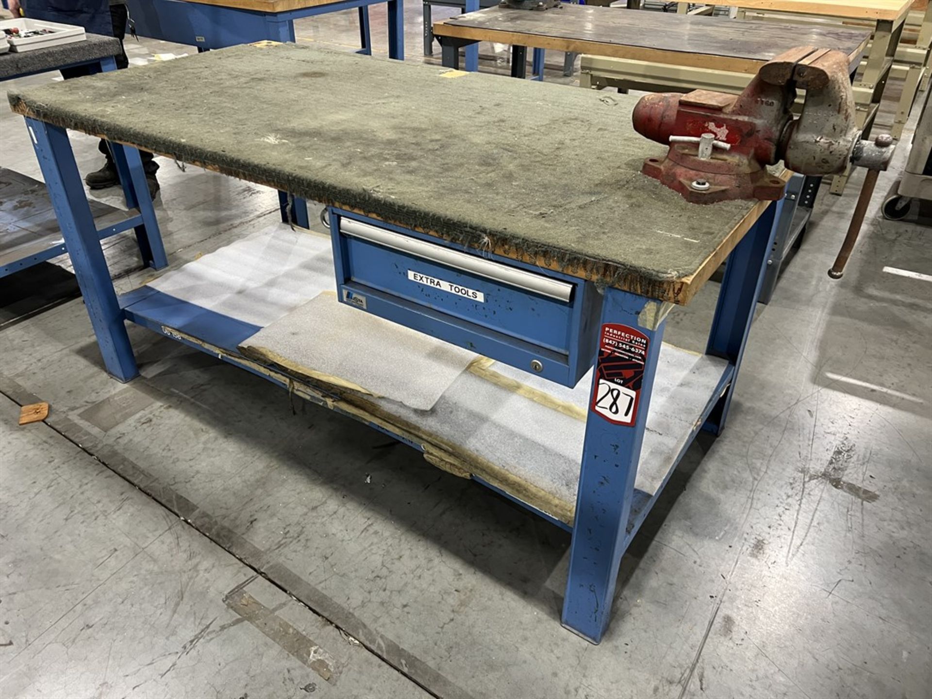 LISTA Wood Top Work Bench, 36" x 72", w/ 6" Bench Vise - Image 2 of 2