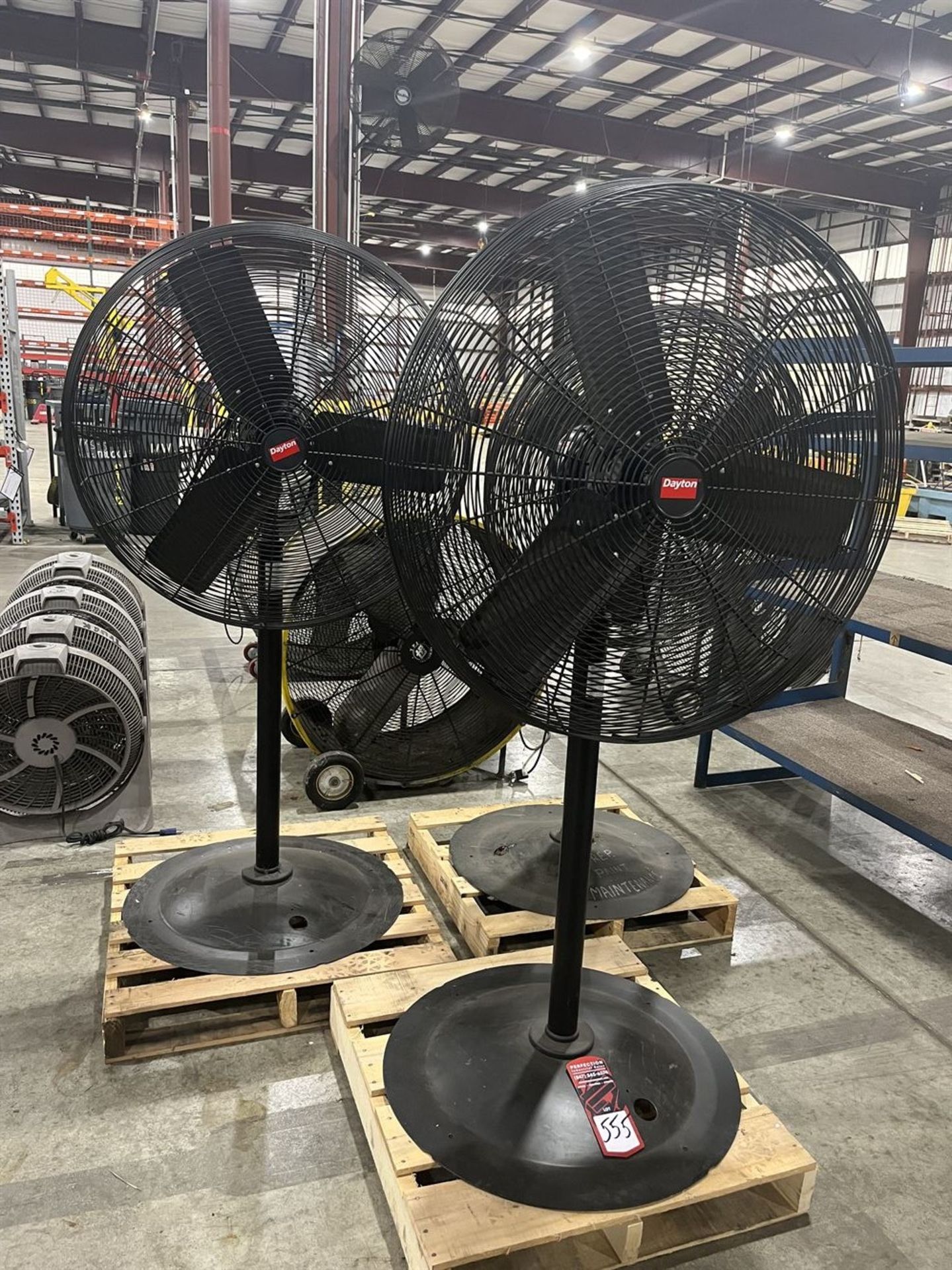 Lot of (3) Dayton Pedestal Fans