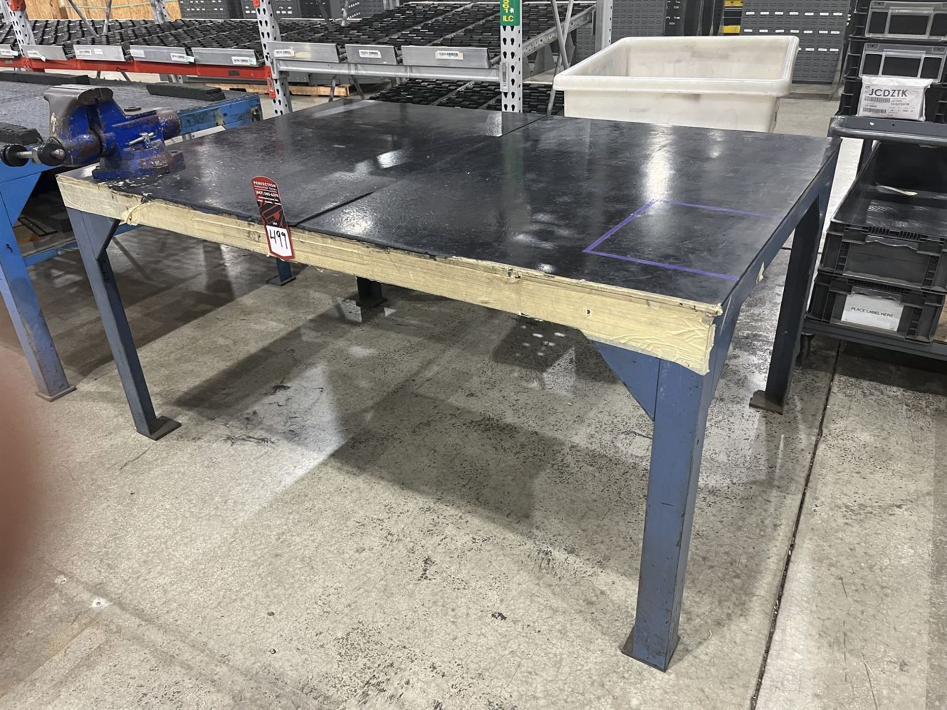 Heavy Duty Steel Table 48" X 72" With a 6" Vice