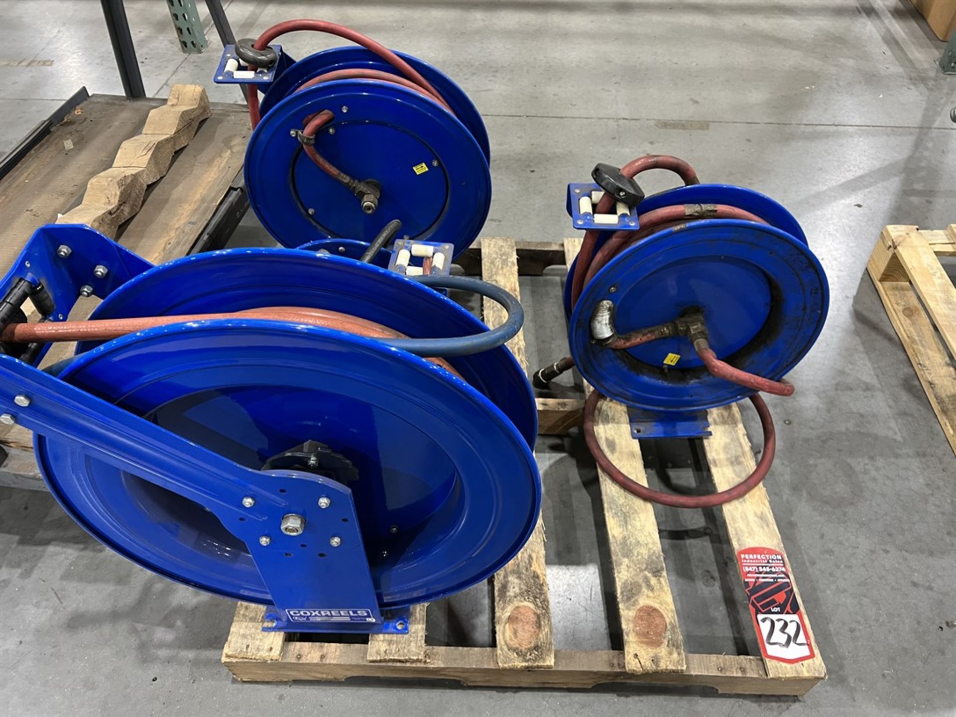 Lot of Assorted COX Air Hose Reels