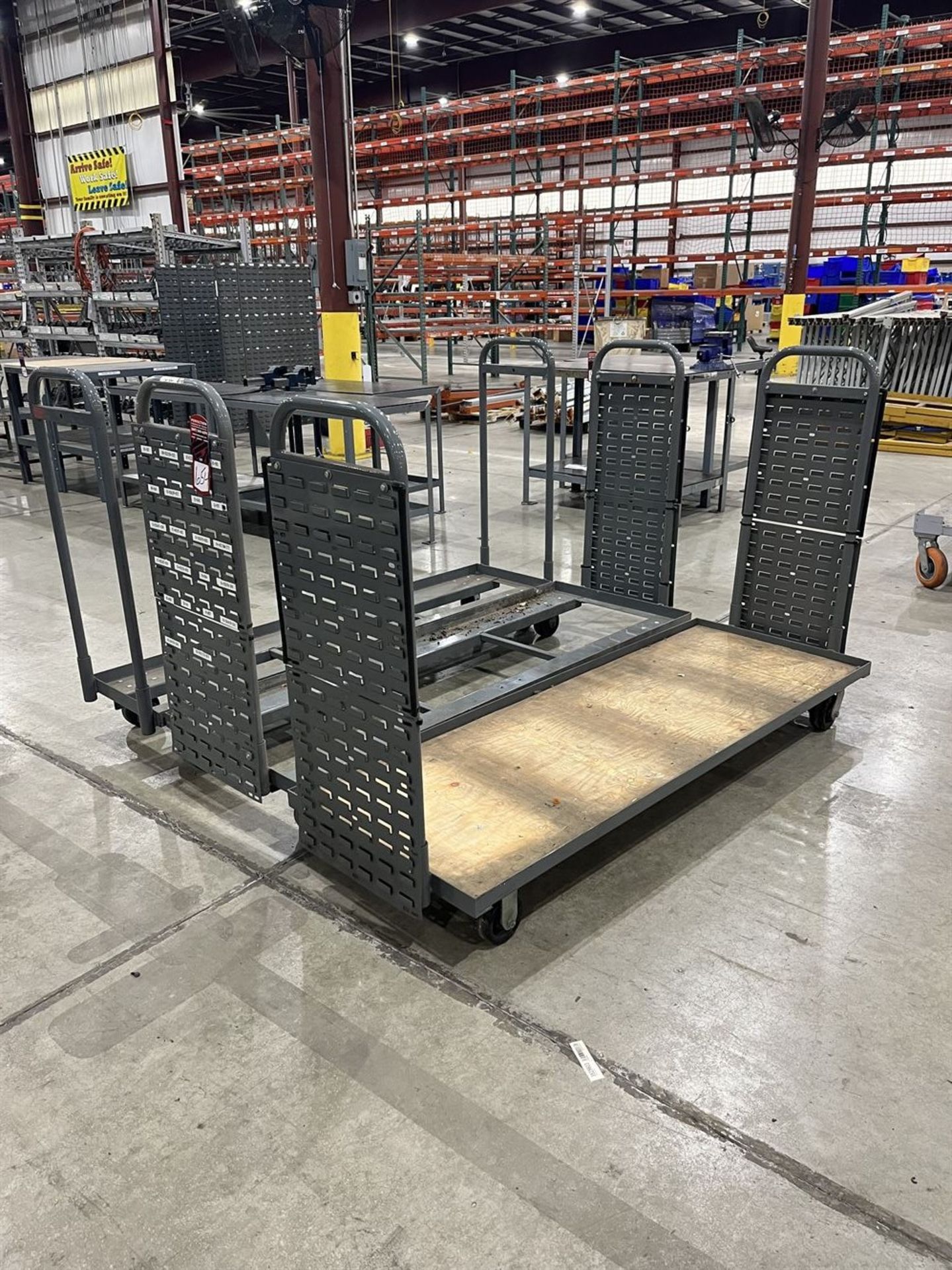 Lot of (3) Large Material Carts