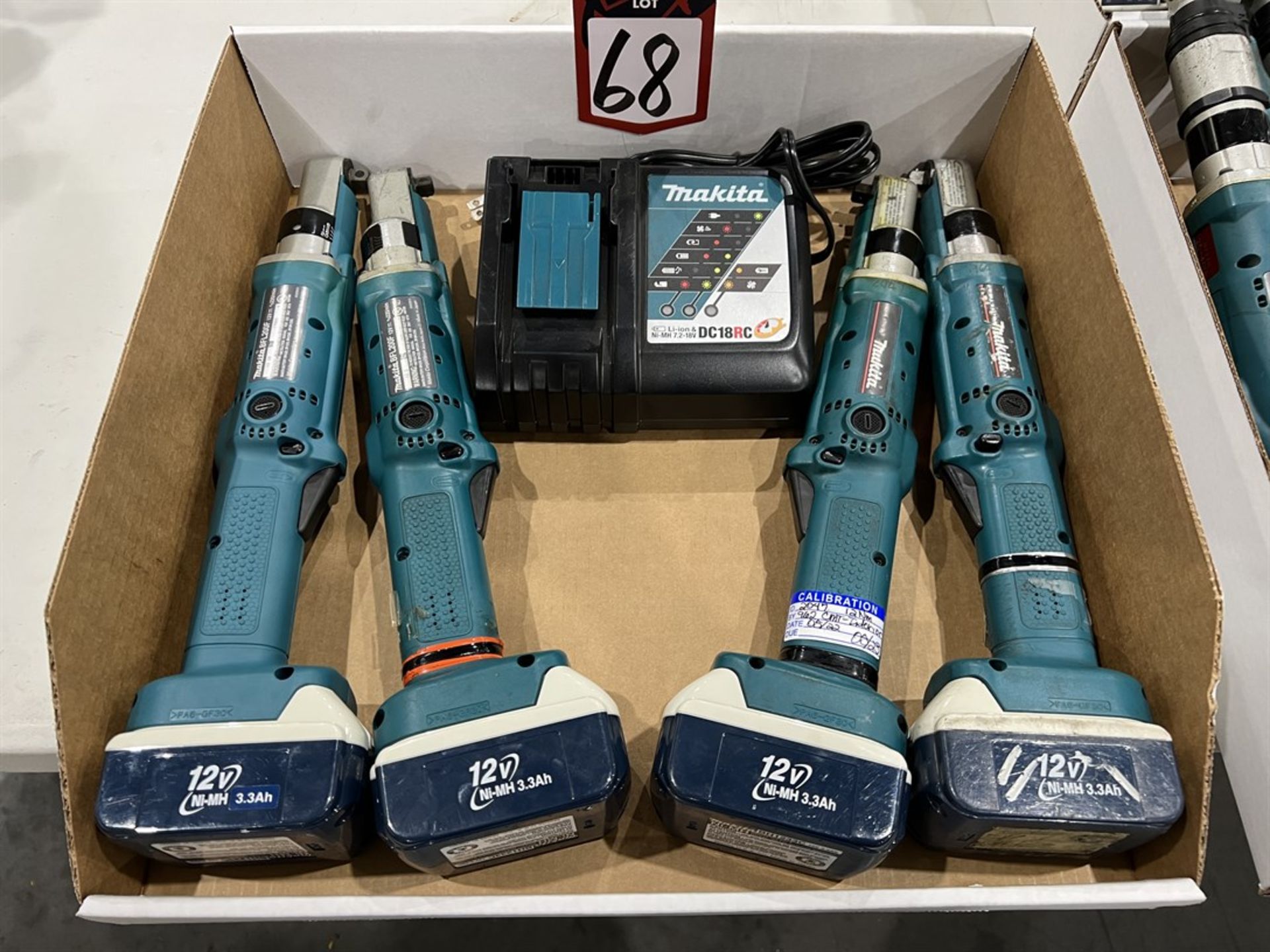 Lot of (4) MAKITA 3/8" Drive Cordless Impact Guns