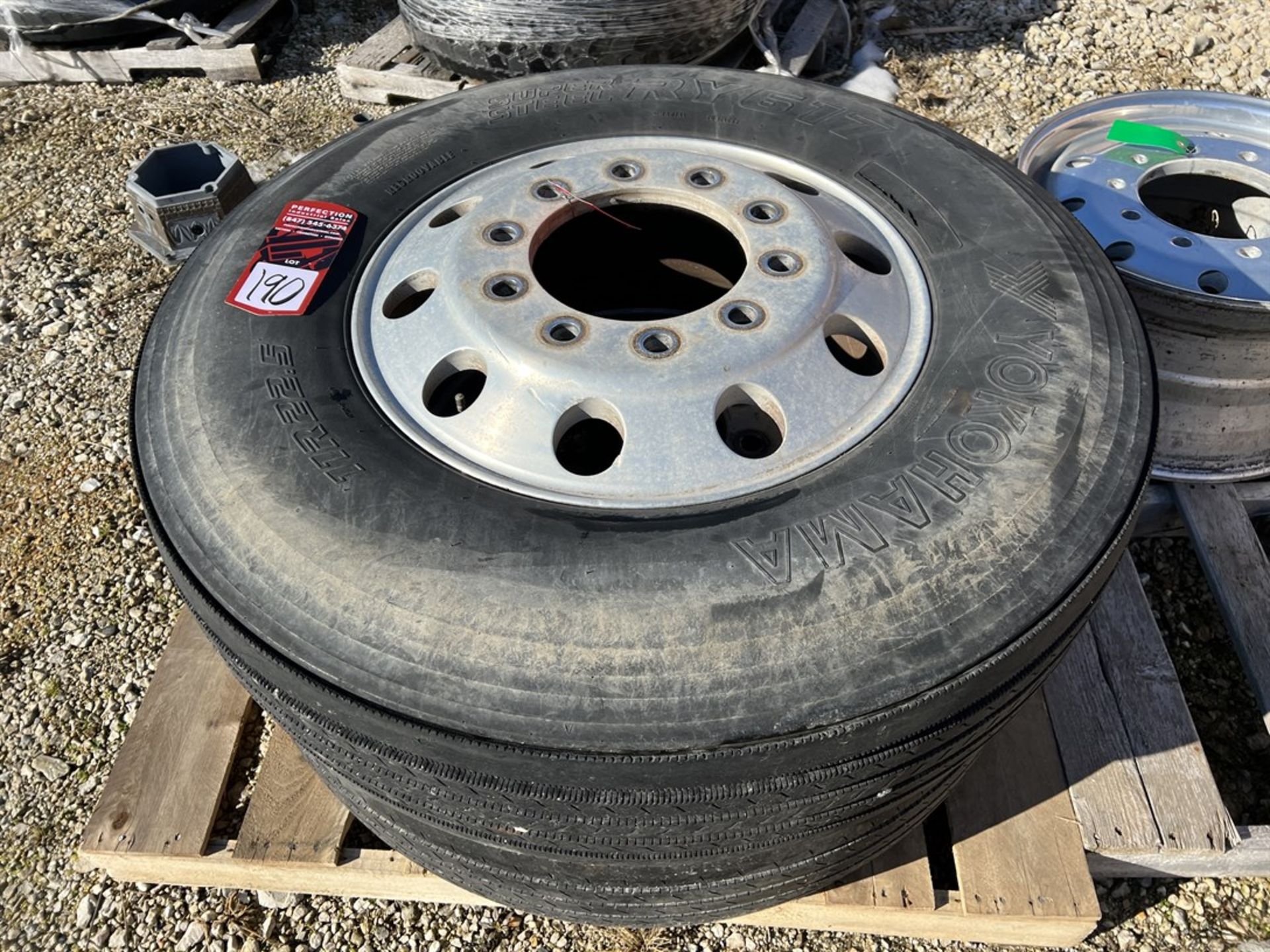 Lot of (2) 11R22.5 Truck Tire w/ Rim - Image 2 of 6