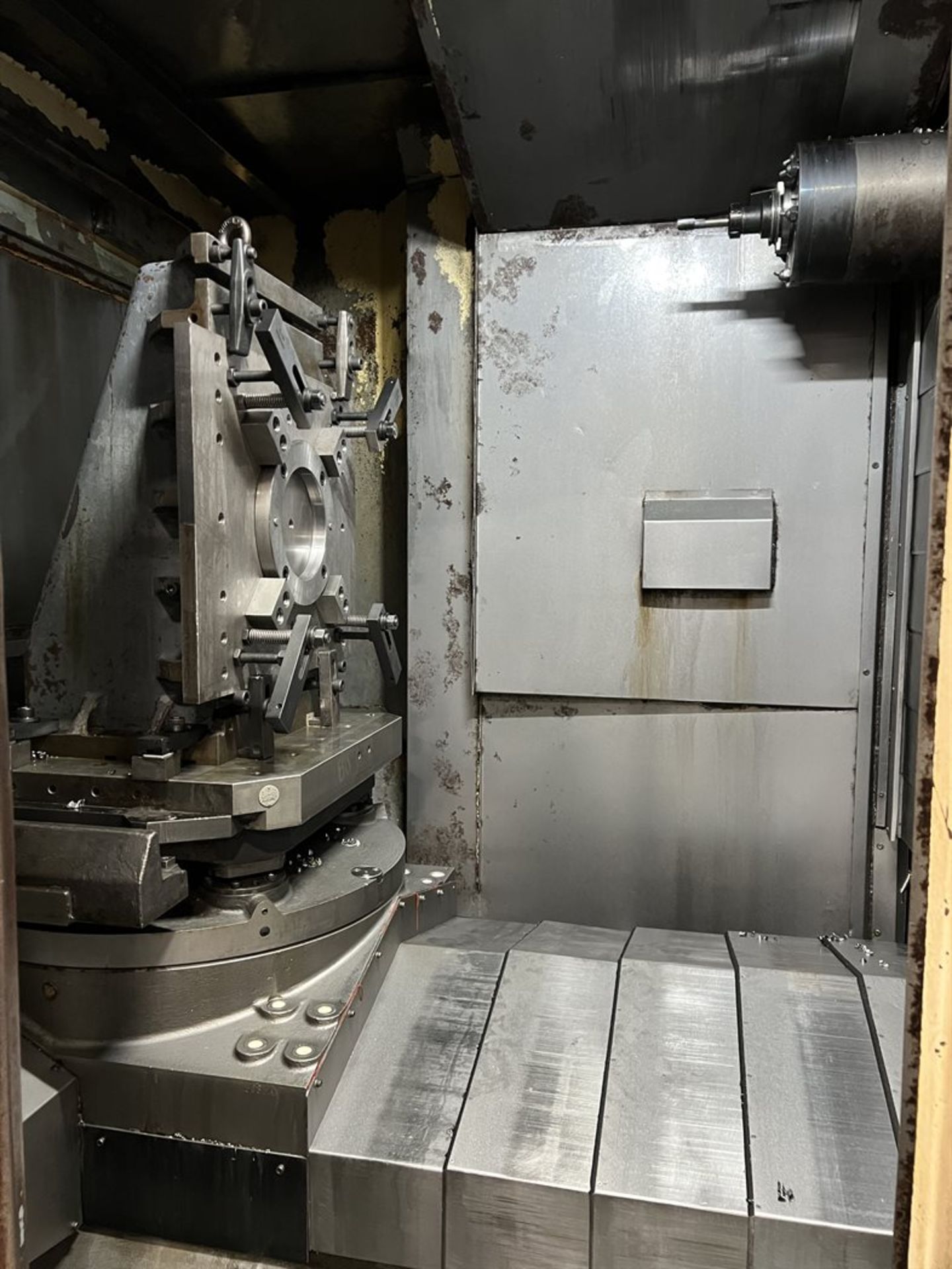 NIIGATA SPN63 CNC Horizontal Machining Center, s/n 46600008, Fanuc 16-M Control, 24.8" x 24.8" - Image 9 of 16