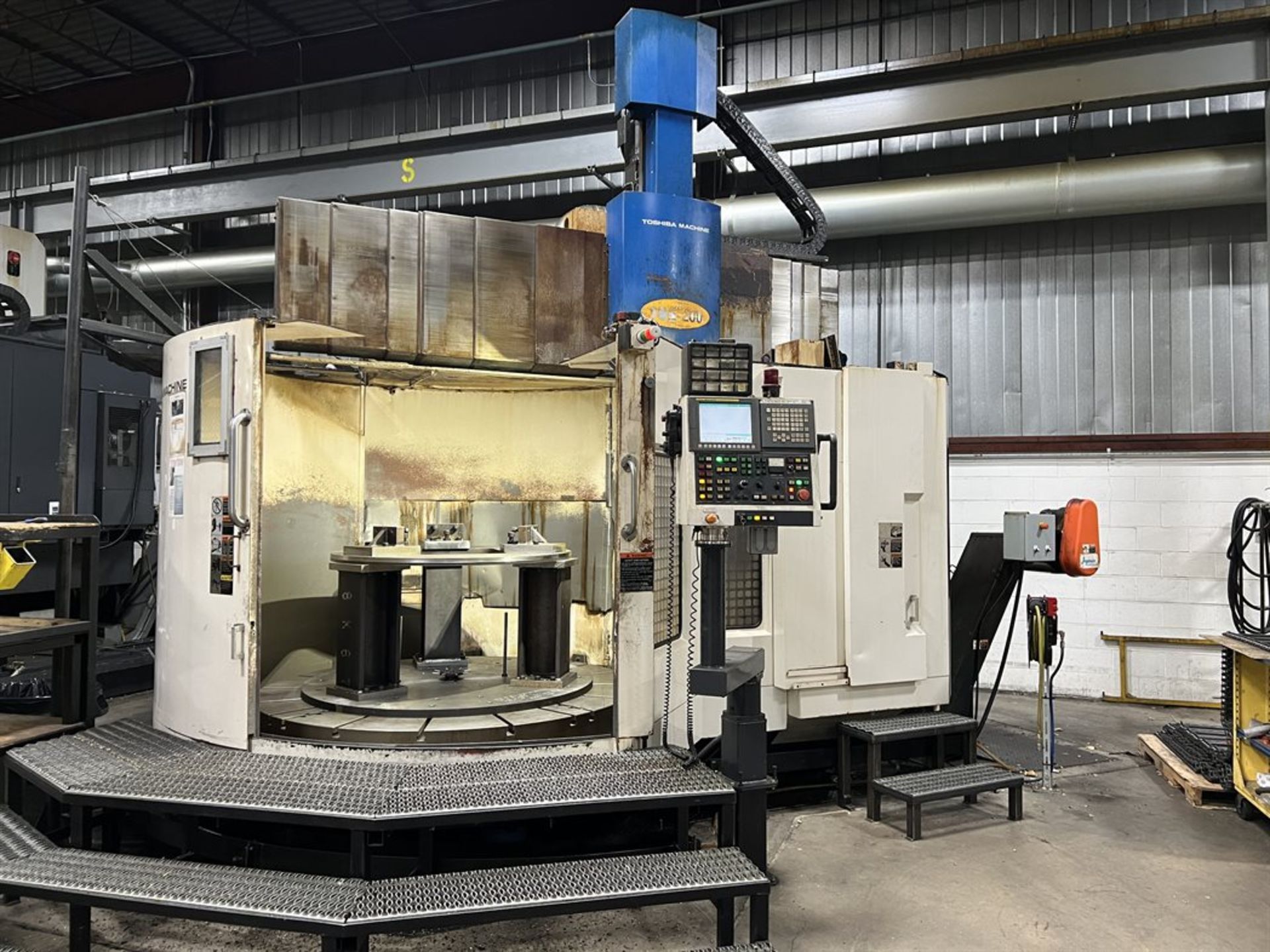 2011 TOSHIBA TUE-200 3-Axis CNC Vertical Turning Center, s/n 440548, Fanuc Series 0i-TD Controls, - Image 2 of 16