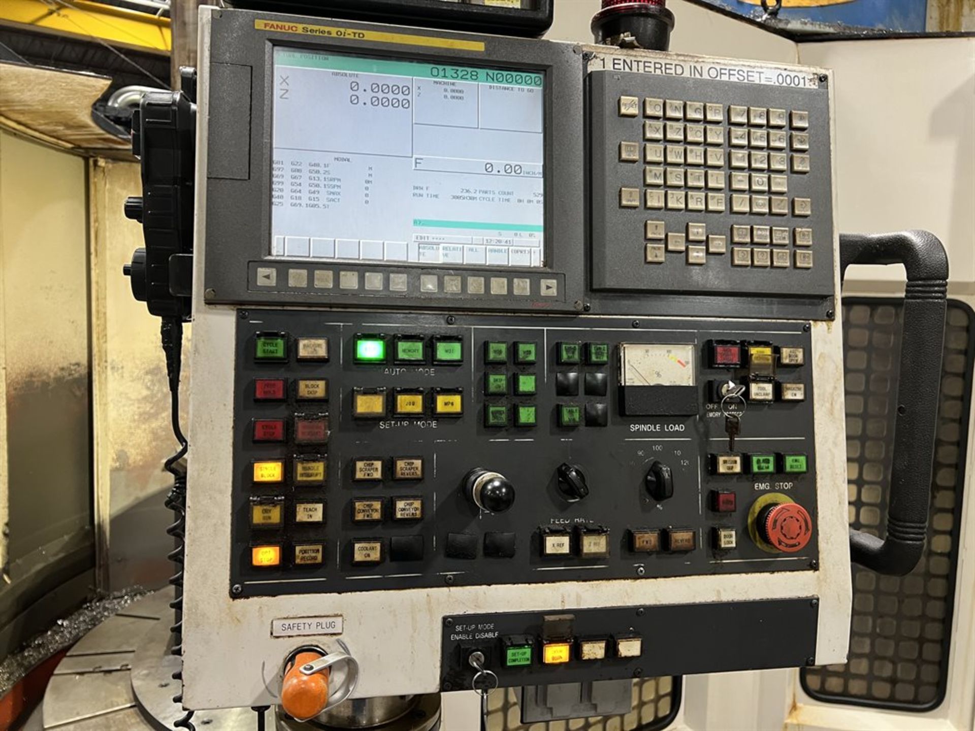 2011 TOSHIBA TUE-200 3-Axis CNC Vertical Turning Center, s/n 440548, Fanuc Series 0i-TD Controls, - Image 10 of 16