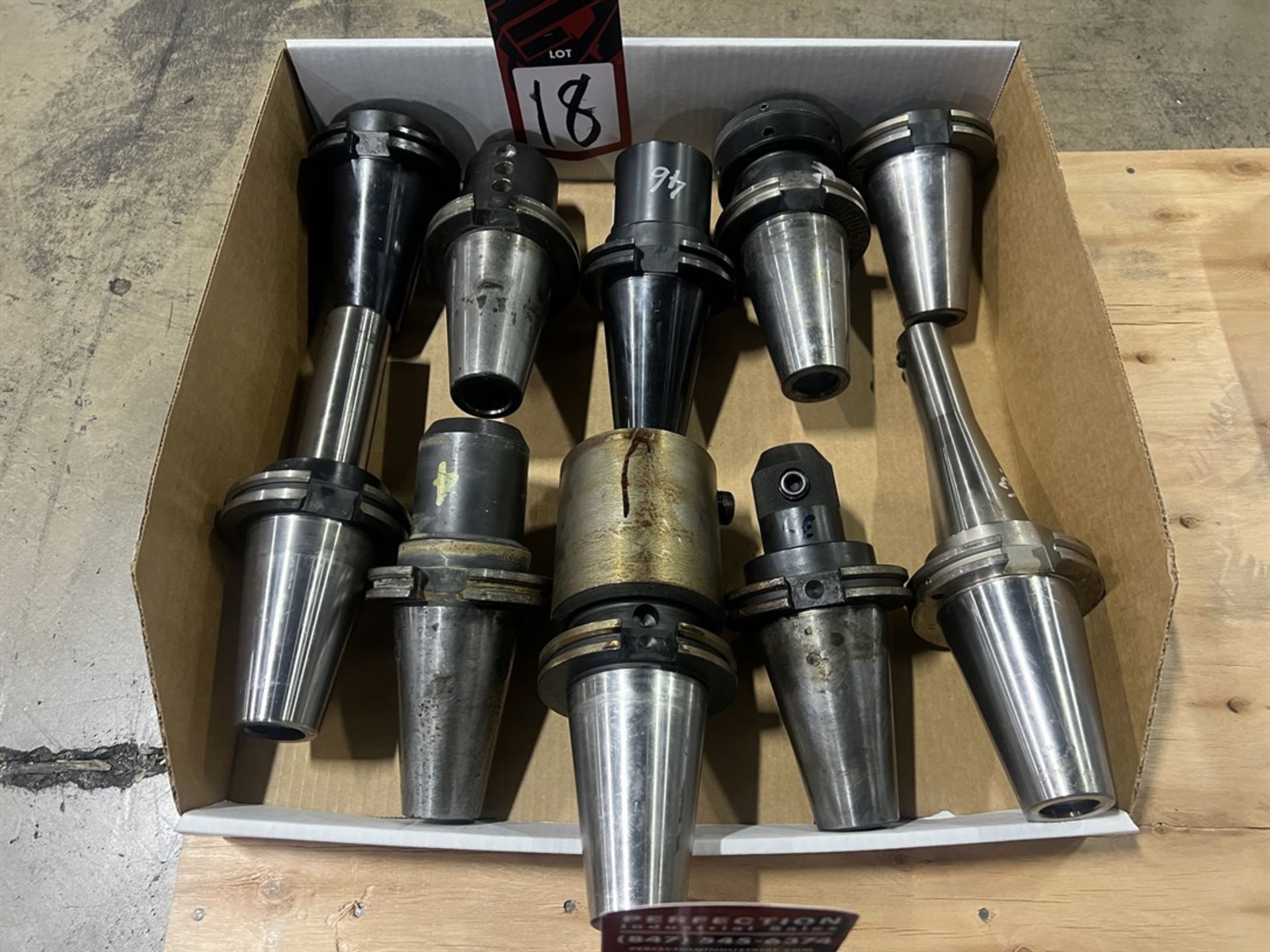 Lot of (10) CAT 50 Tool Holders